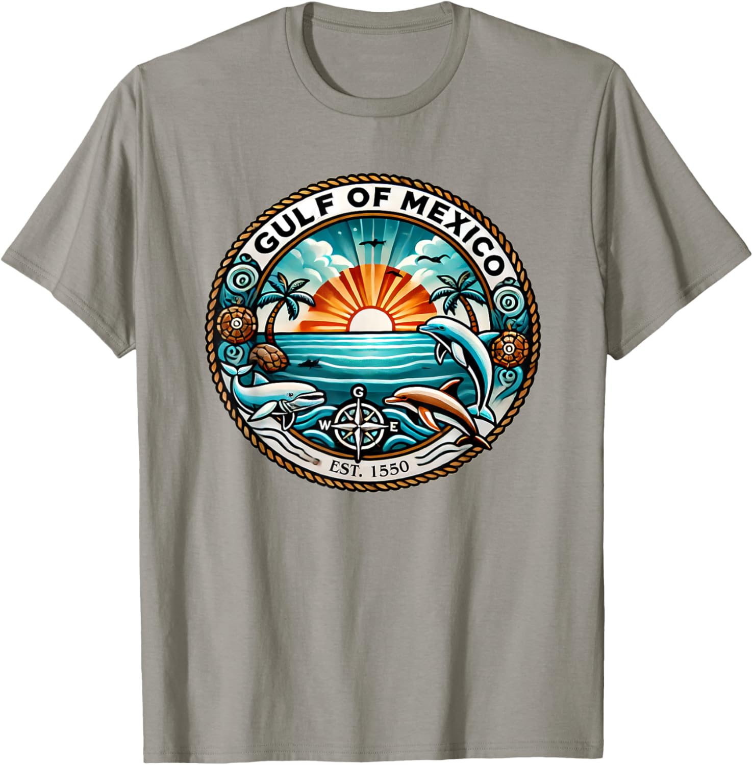 Gulf of Mexico Sunset T-Shirt - Vibrant Caribbean Beach Design - 7