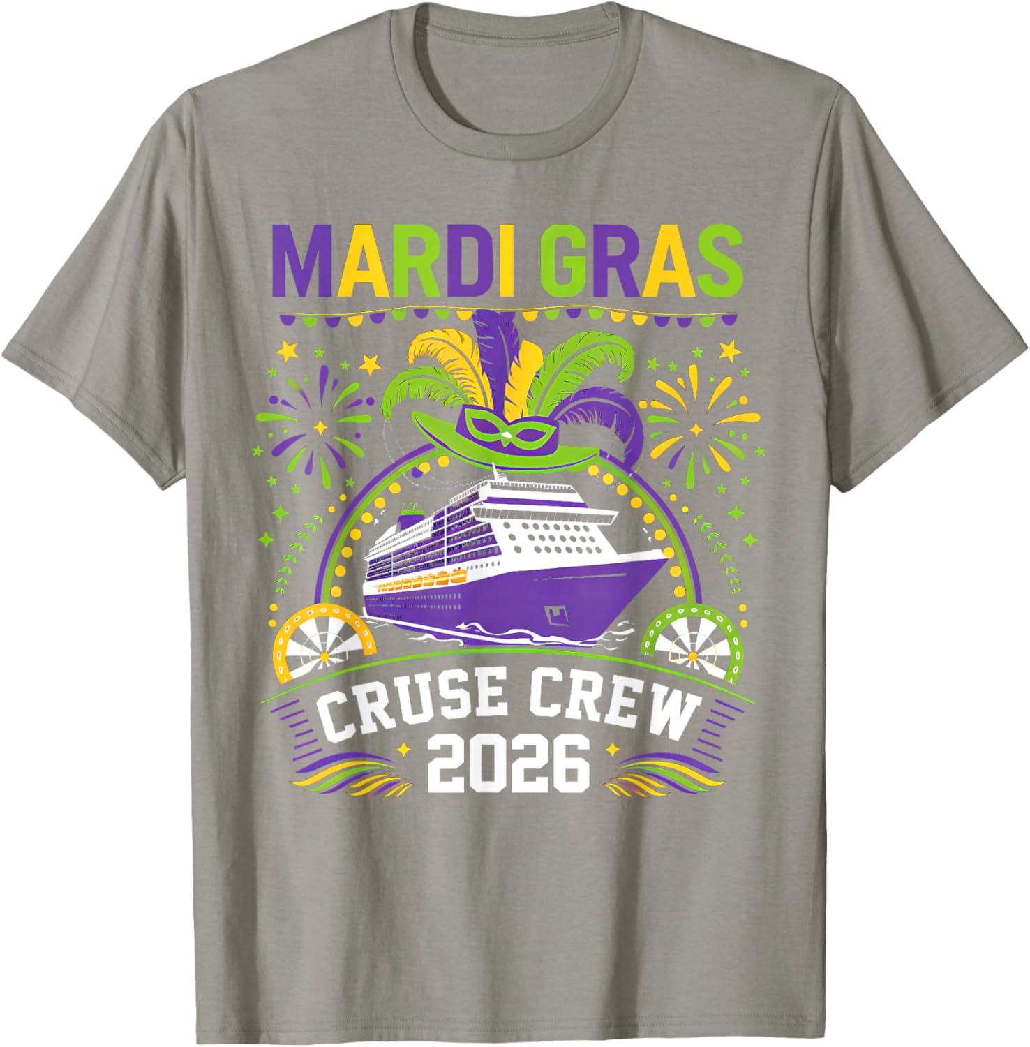 Funny Mardi Gras Cruise Family Matching T-Shirt for 2026 Trip - 19