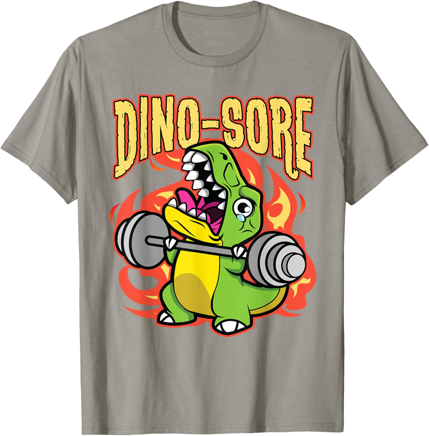 Cute Dinosaur Gym Workout T-Shirt for Fitness Lovers and Lifters - 7