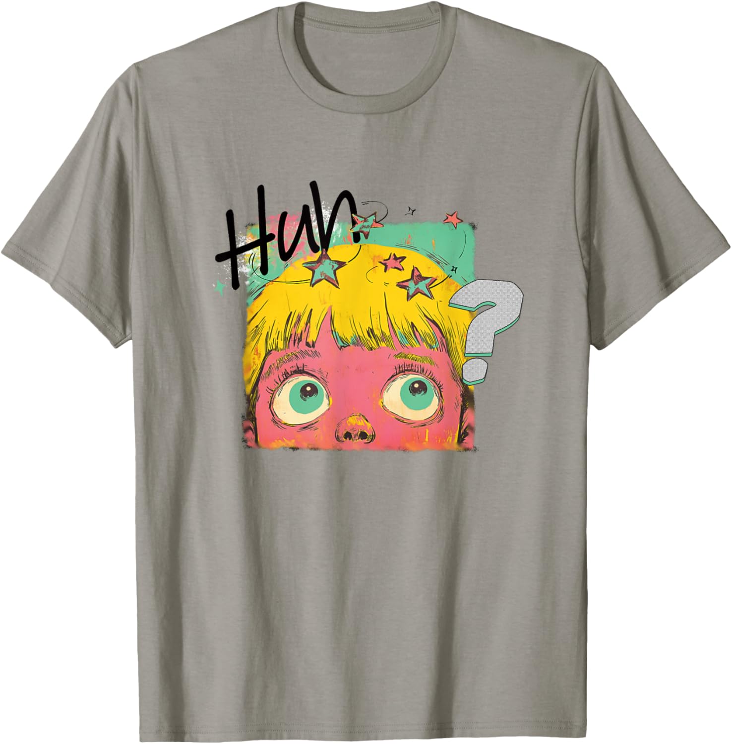 Funny Confused Cartoon Child Graphic T-Shirt for Kids Stylish Apparel - 2