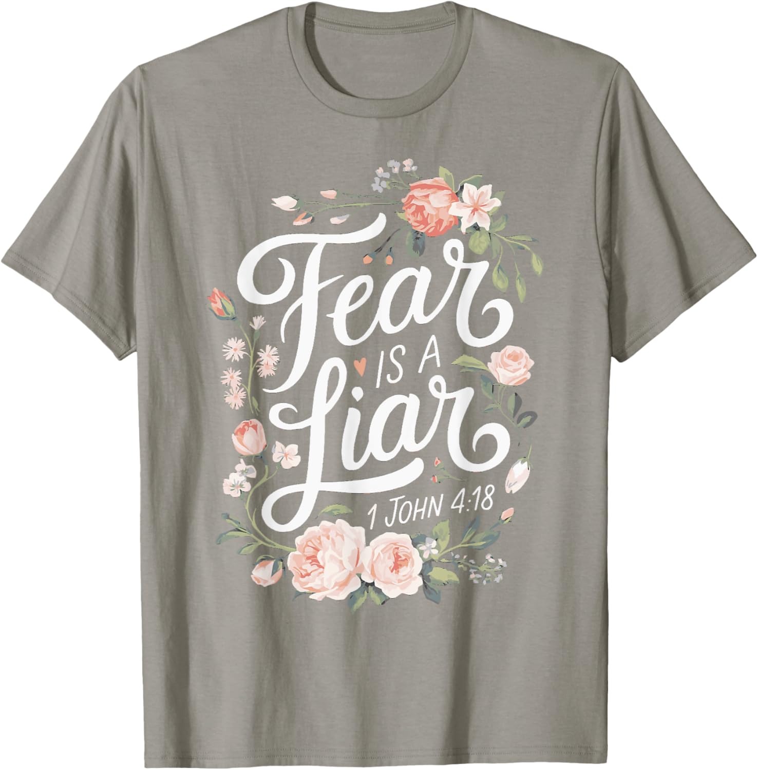 Christian T-Shirt Fear Is A Liar Inspirational Bible Scripture Design - 2