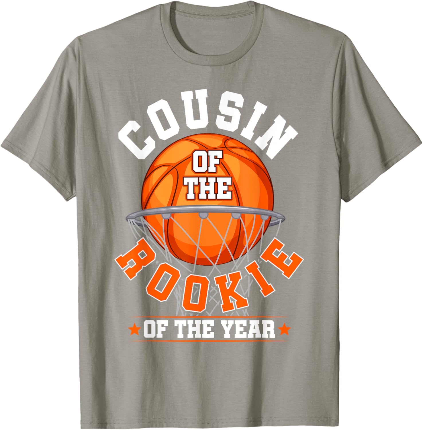 Cousin of Rookie 1st Birthday Basketball Family Matching T-Shirt - 7