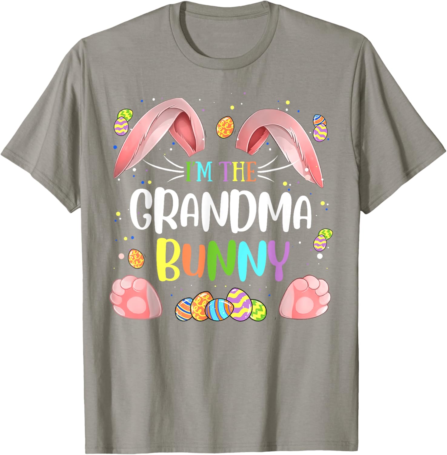 Cute Grandma Bunny Matching Family Easter T-Shirt for Holiday Fun - 5
