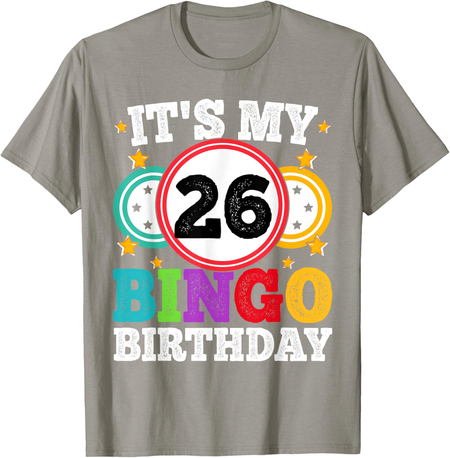 Funny Bingo 26th Birthday T-Shirt for Men and Women, Perfect Gift - 3