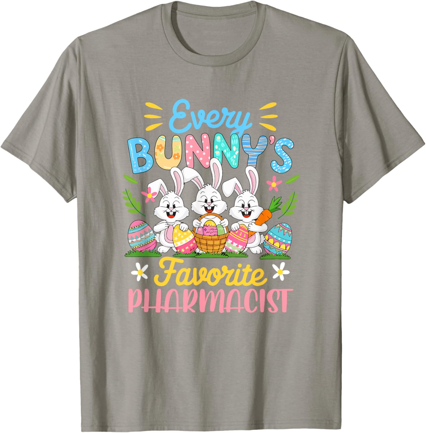 Bunny's Favorite Pharmacist Easter Bunnies Egg Hunt T-Shirt for Kids - 14