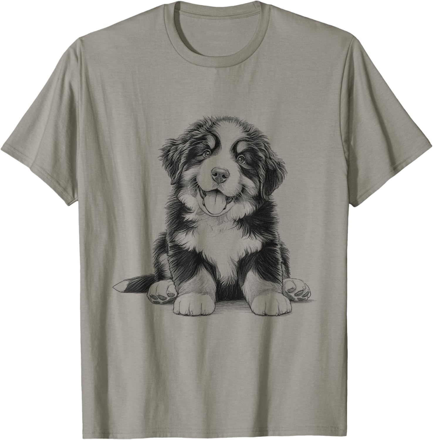 Cute Bernese Mountain Dog Puppy T-Shirt for Men and Women - 4