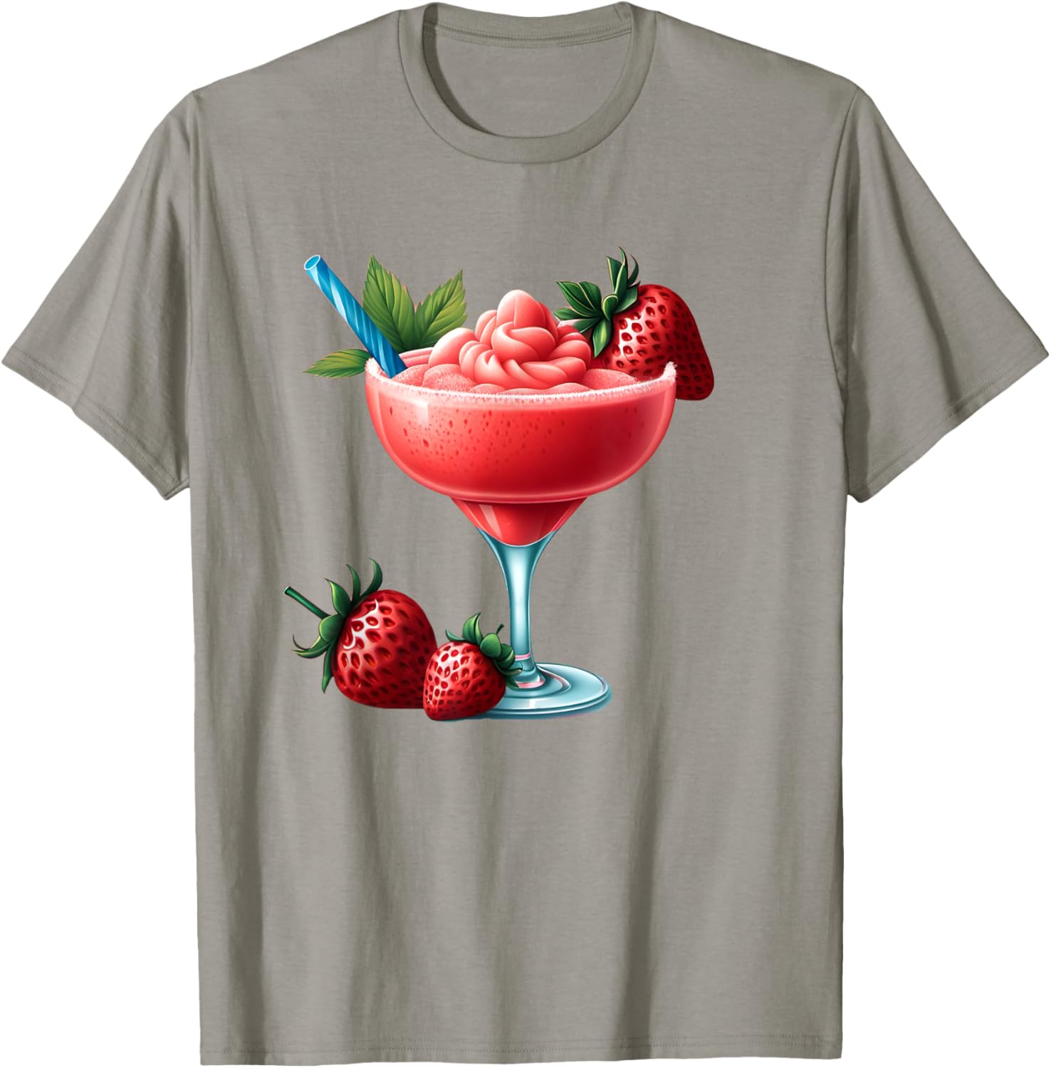 Frozen Strawberry Daiquiri T-Shirt for Fun Summer Vibes and Relaxation - 17