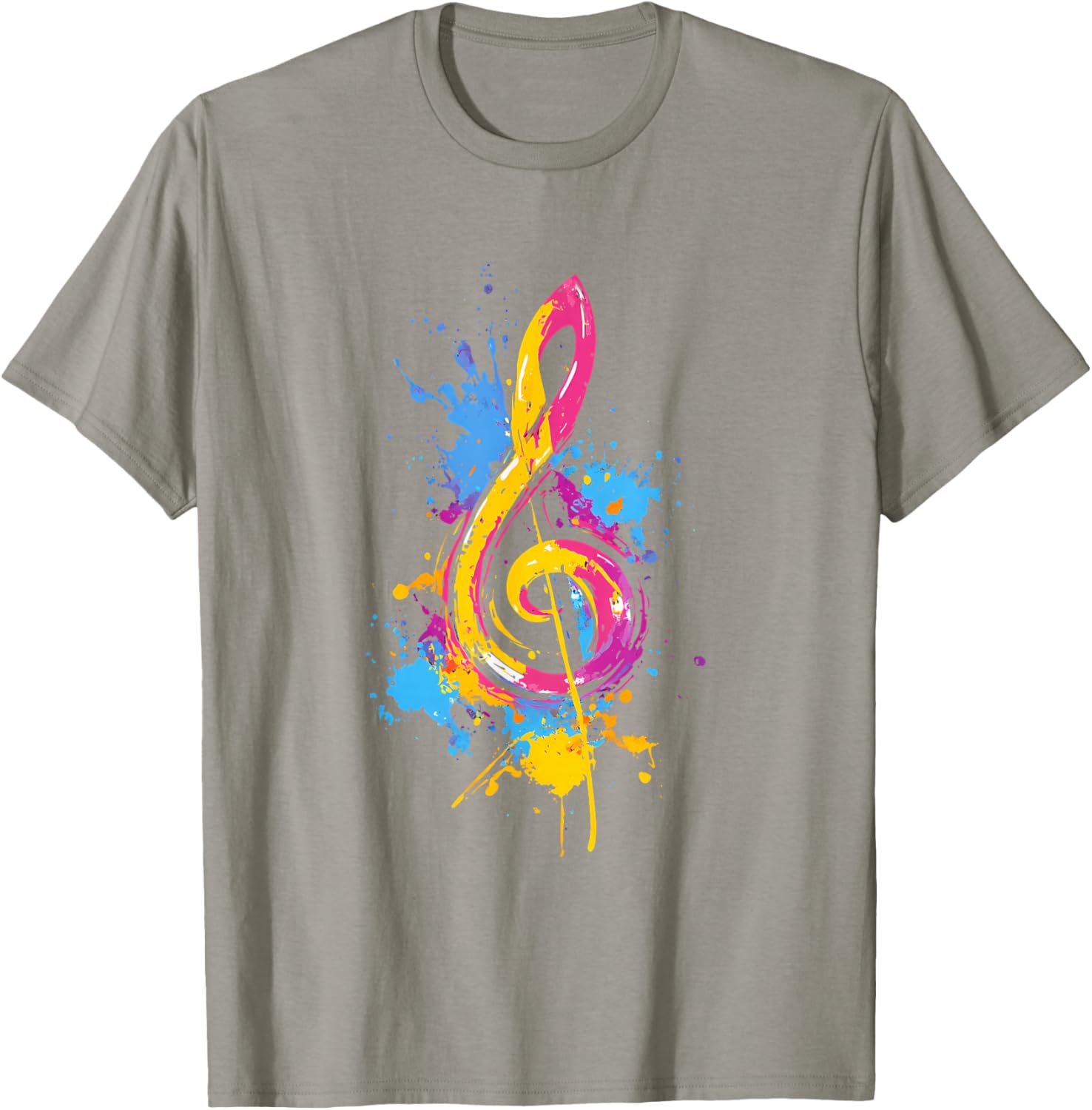 Colorful Treble Clef T-Shirt for Music Lovers - Fun Musical Tee - 18