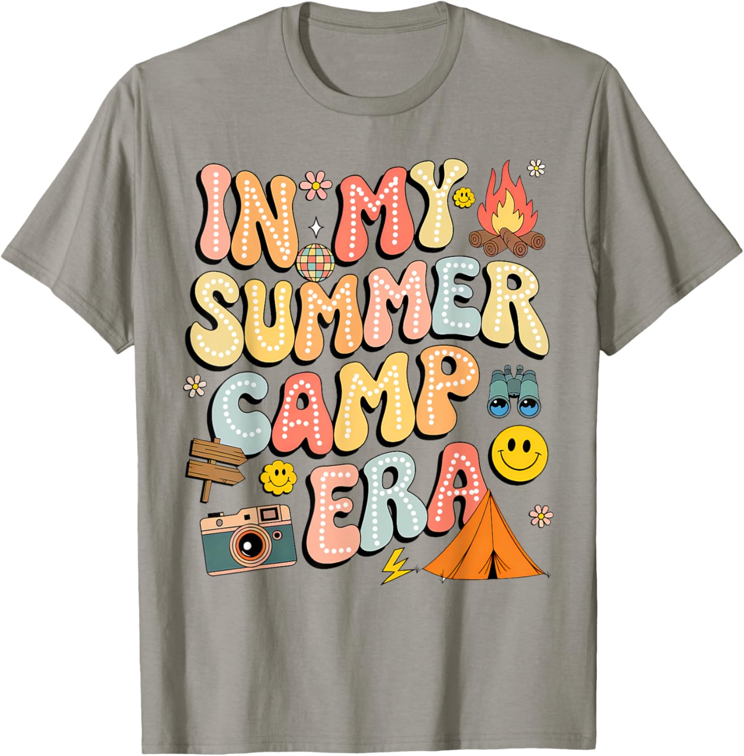 Groovy Summer Camp Crew Last Day of School T-Shirt for Fun Adventures - 15