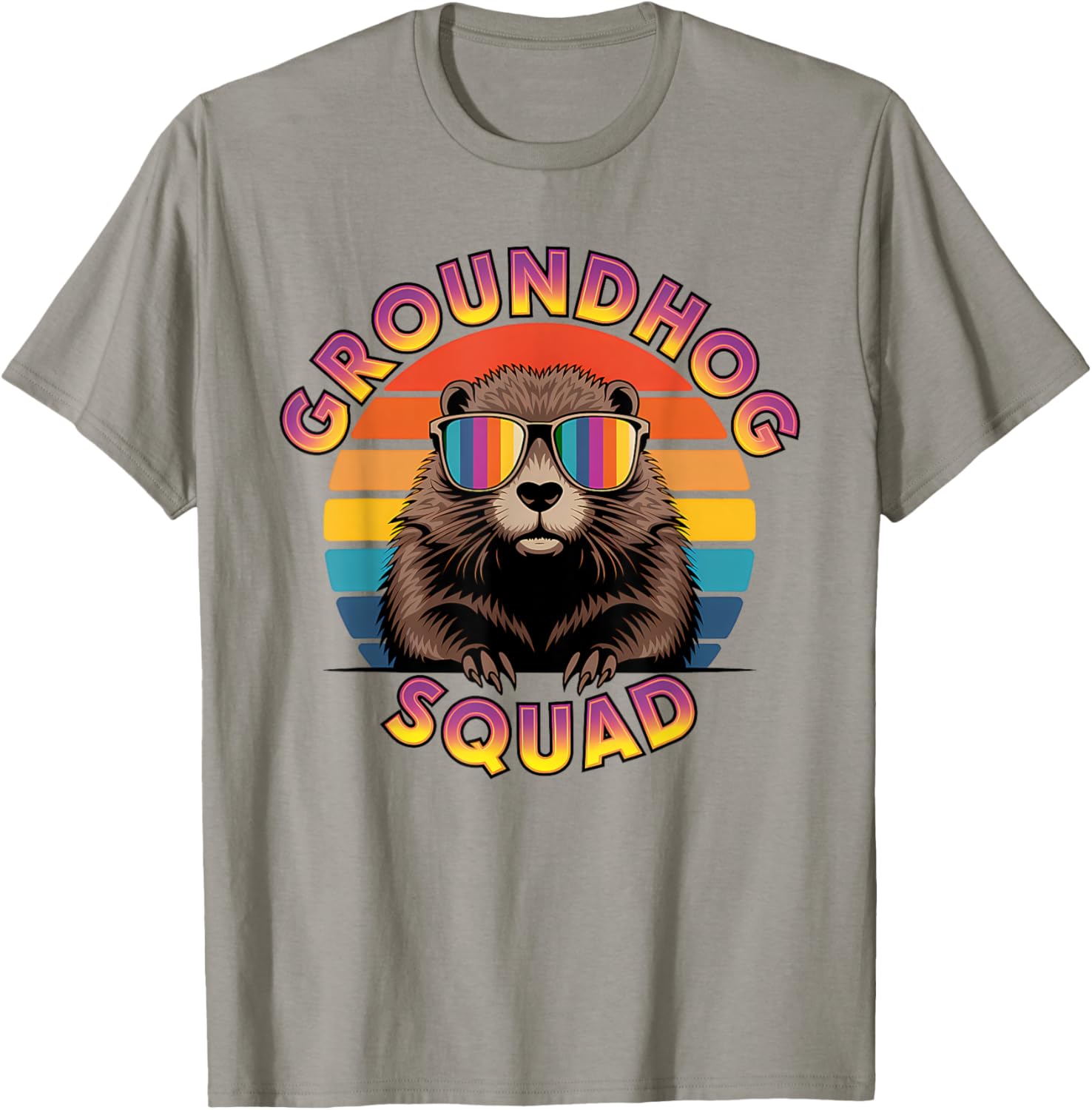 Funny Groundhog Squad Happy Groundhog Day 2025 T-Shirt for All Ages - 22
