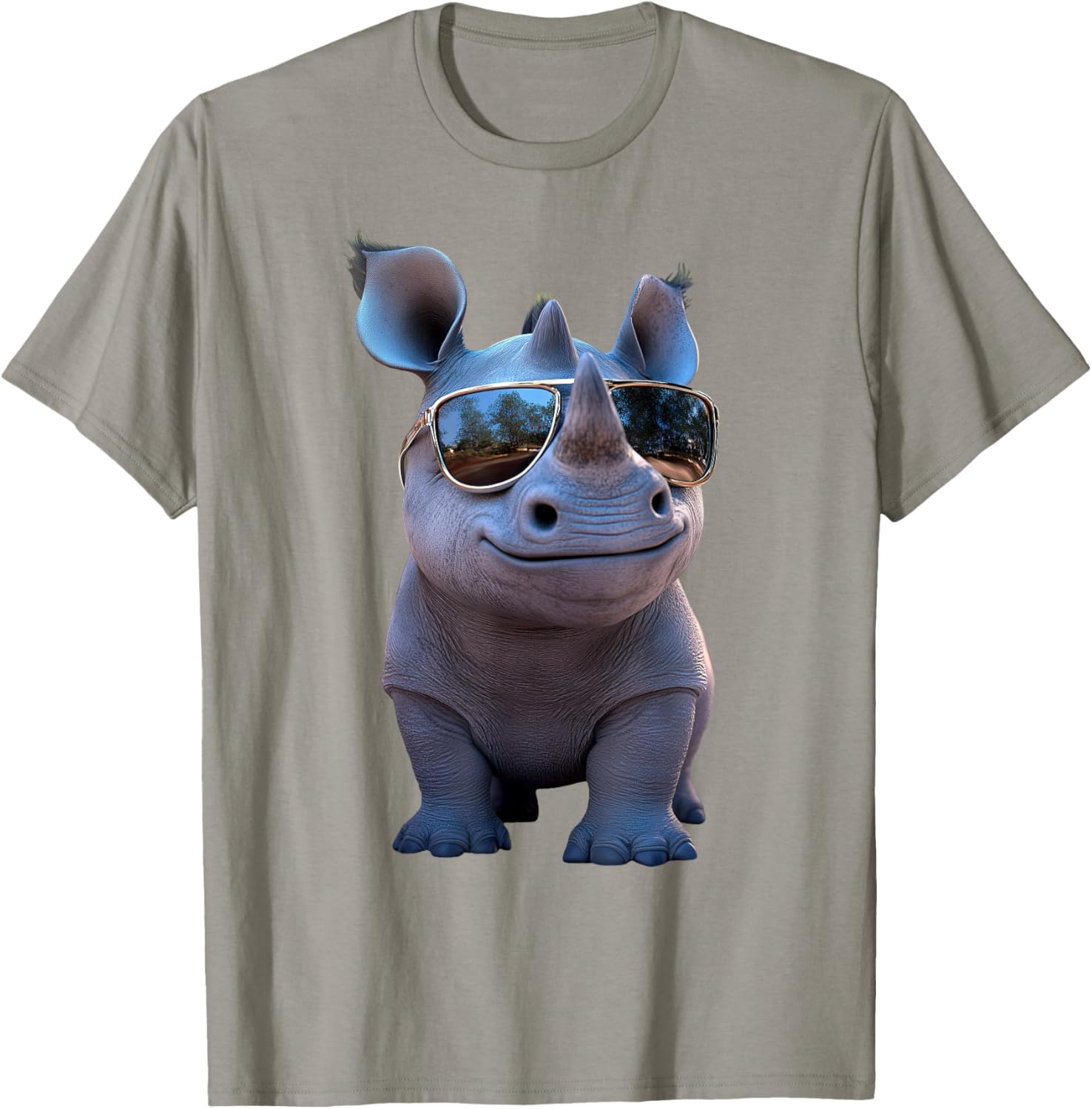 Cute Rhino Safari T-Shirt for Animal Lovers | White Rhinoceros Apparel - 14