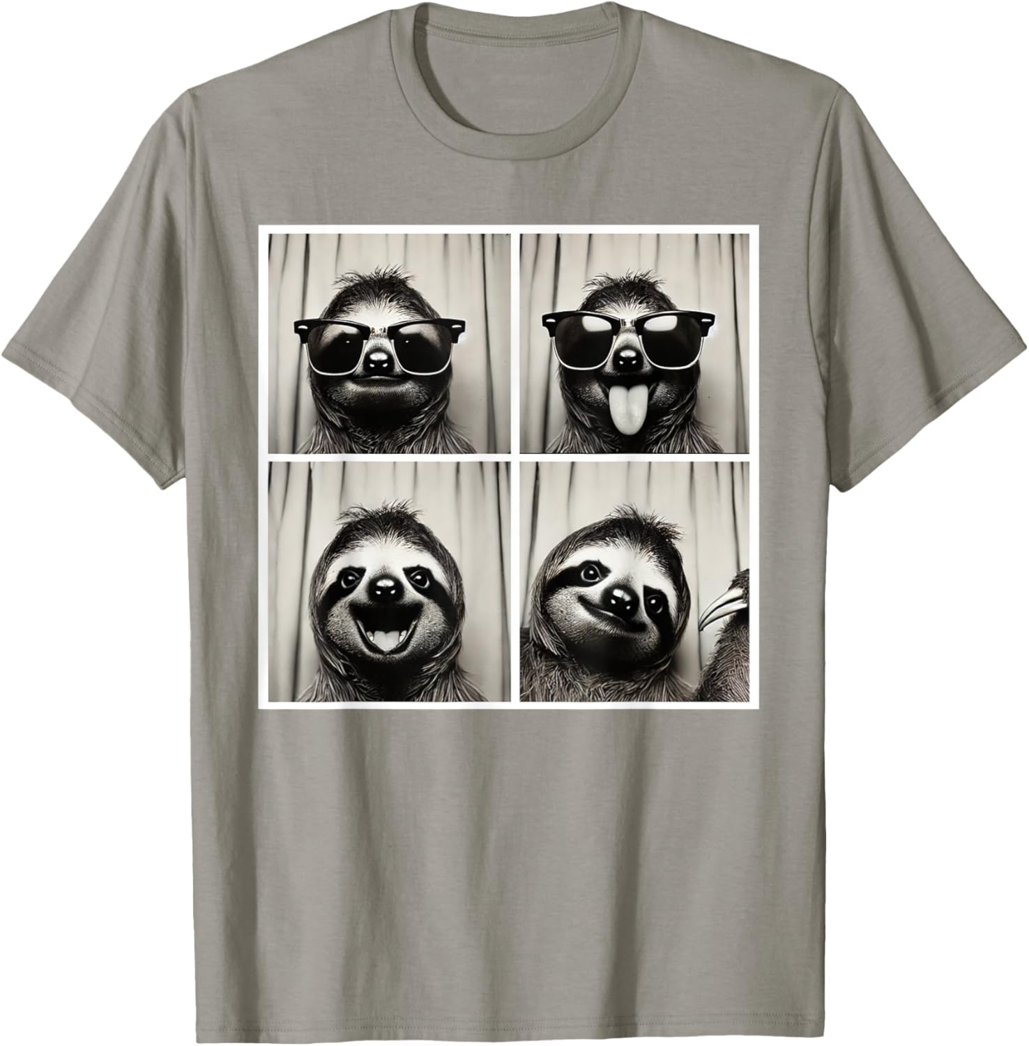 Funny Selfie Sloth T-Shirt with Sunglasses for Fun Casual Wear - 29