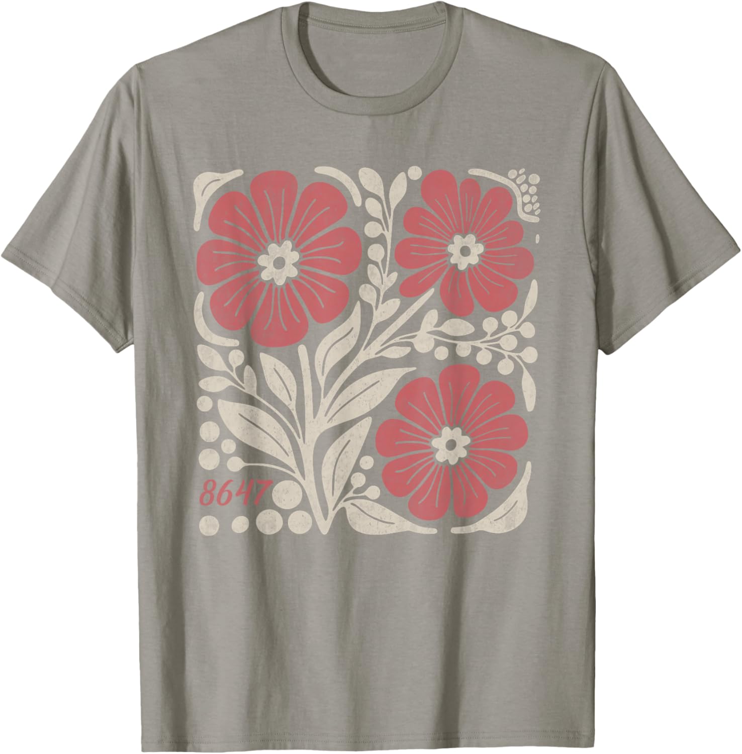 Floral Boho Anti Trump 86 47 T-Shirt for Stylish Casual Wear - 17