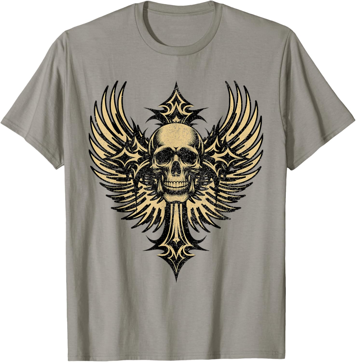 Grunge Skull Cross Gothic Aesthetic T-Shirt for Stylish Individuals - 2