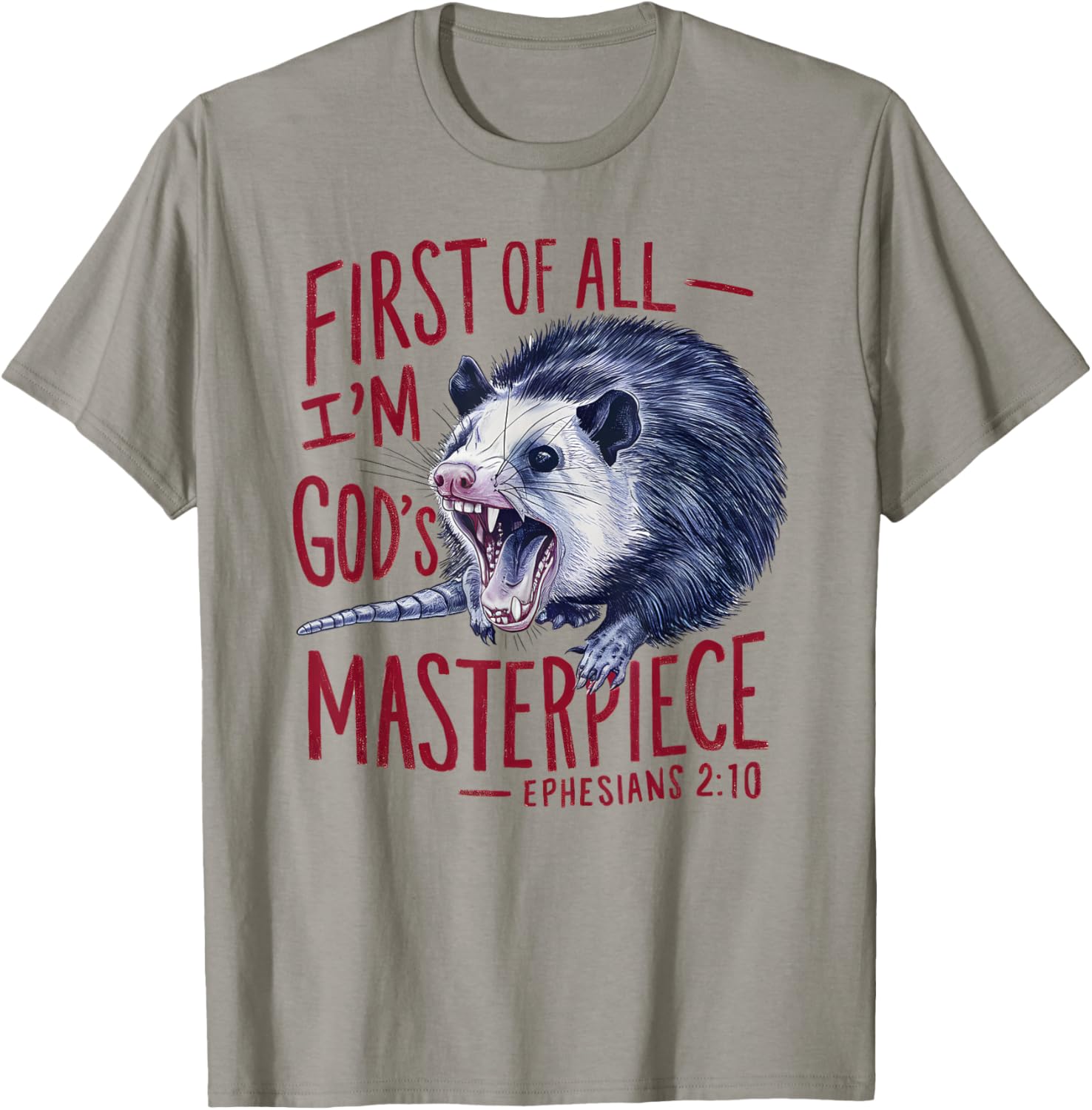 Funny Raccoon T-Shirt I'm God's Masterpiece Gift for Animal Lovers - 11