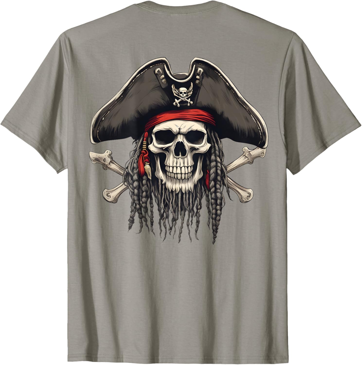 Cool Pirate Skull and Crossbones Jolly Roger T-Shirt for Adventurers - 9