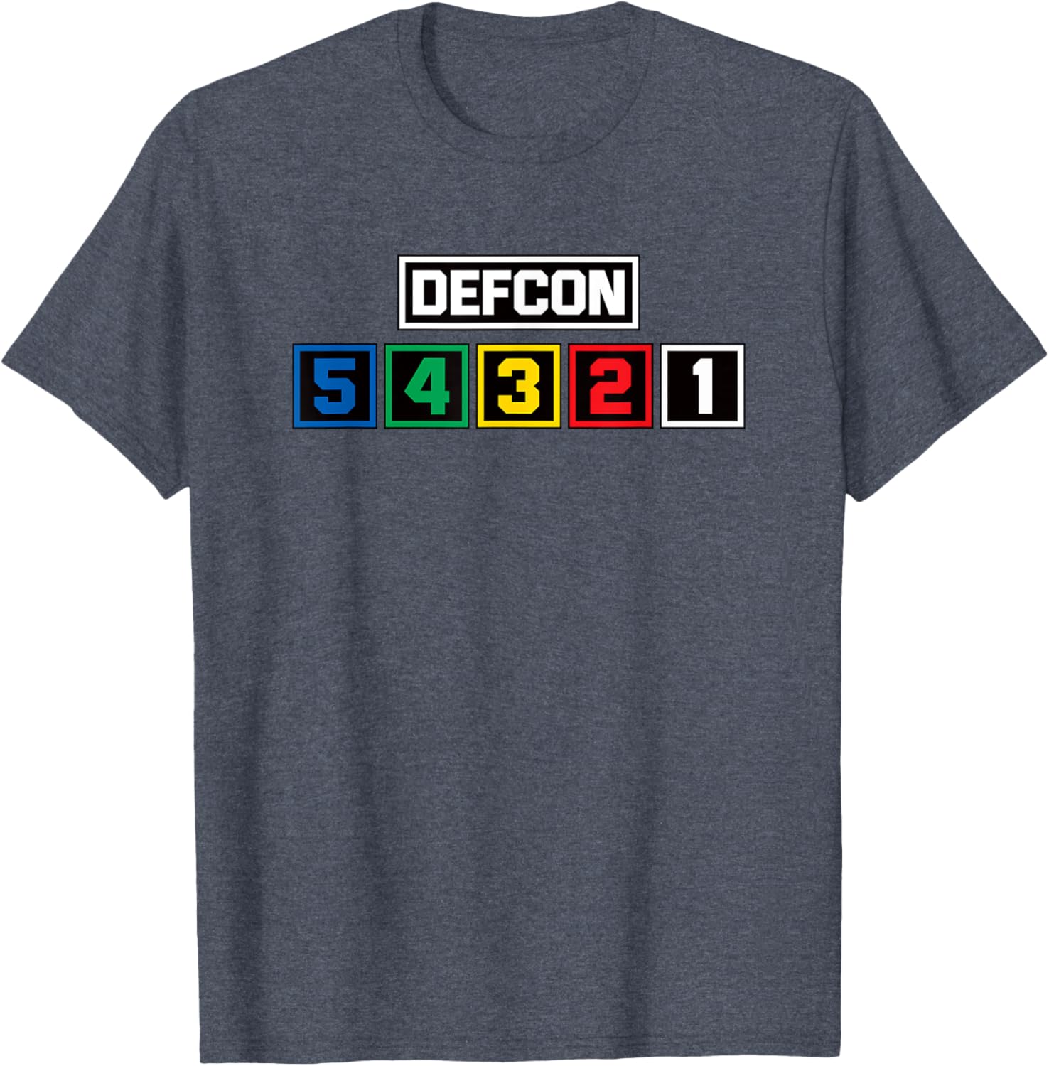 Defcon Alert T-Shirt US Defense Readiness Condition Light Meter Design - 15