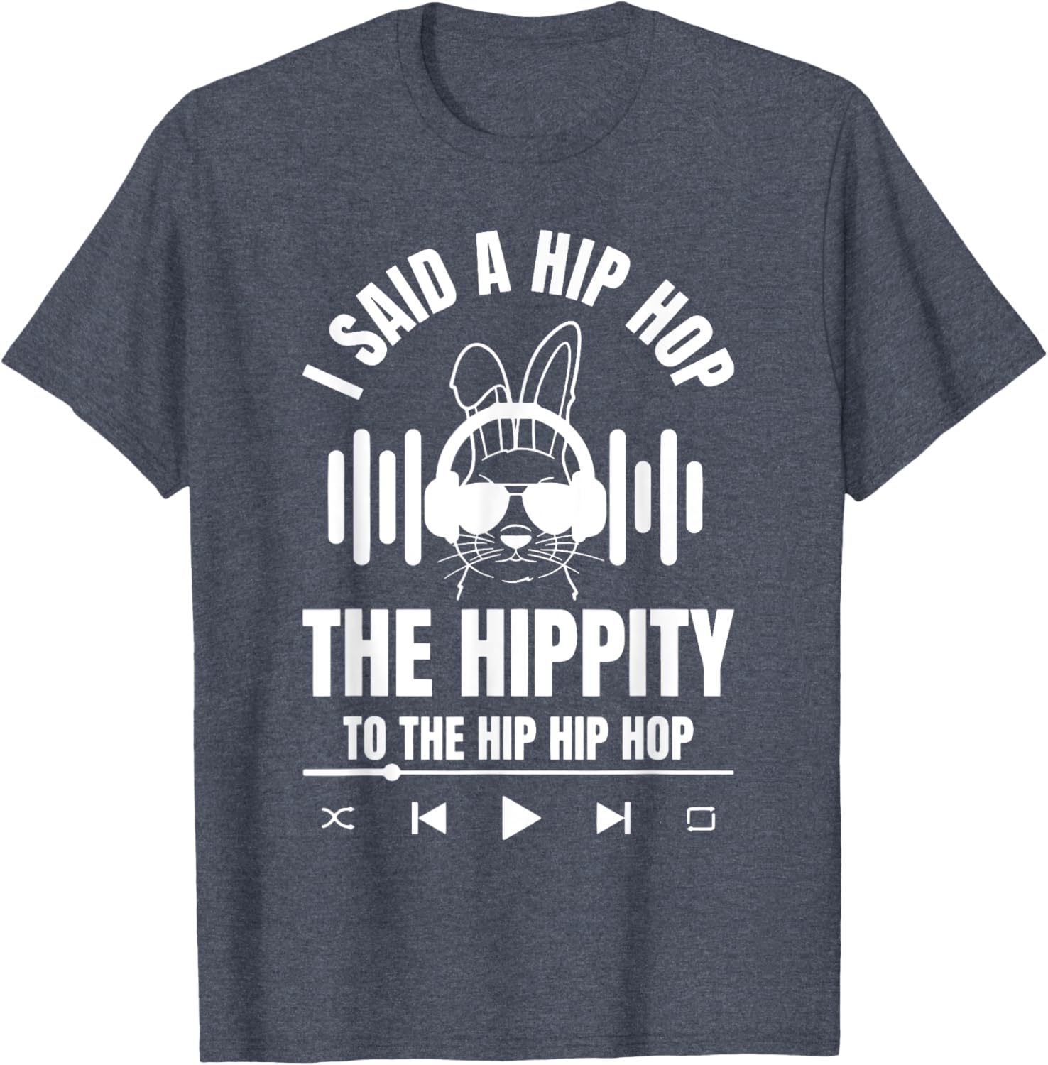 Funny Hip Hop Bunny Easter T-Shirt for Trendy Holiday Style - 20