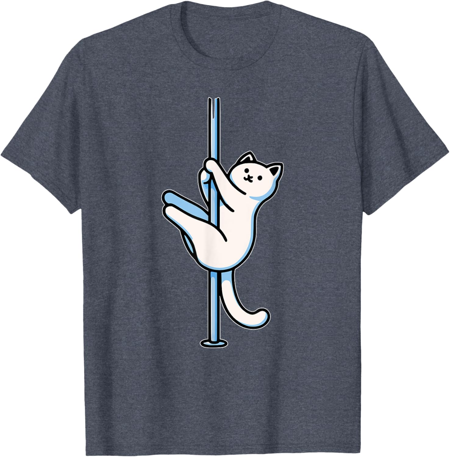 Funny Cat Pole Dancer T-Shirt Adorable Gift for Cat Lovers-Unisex Design - 20