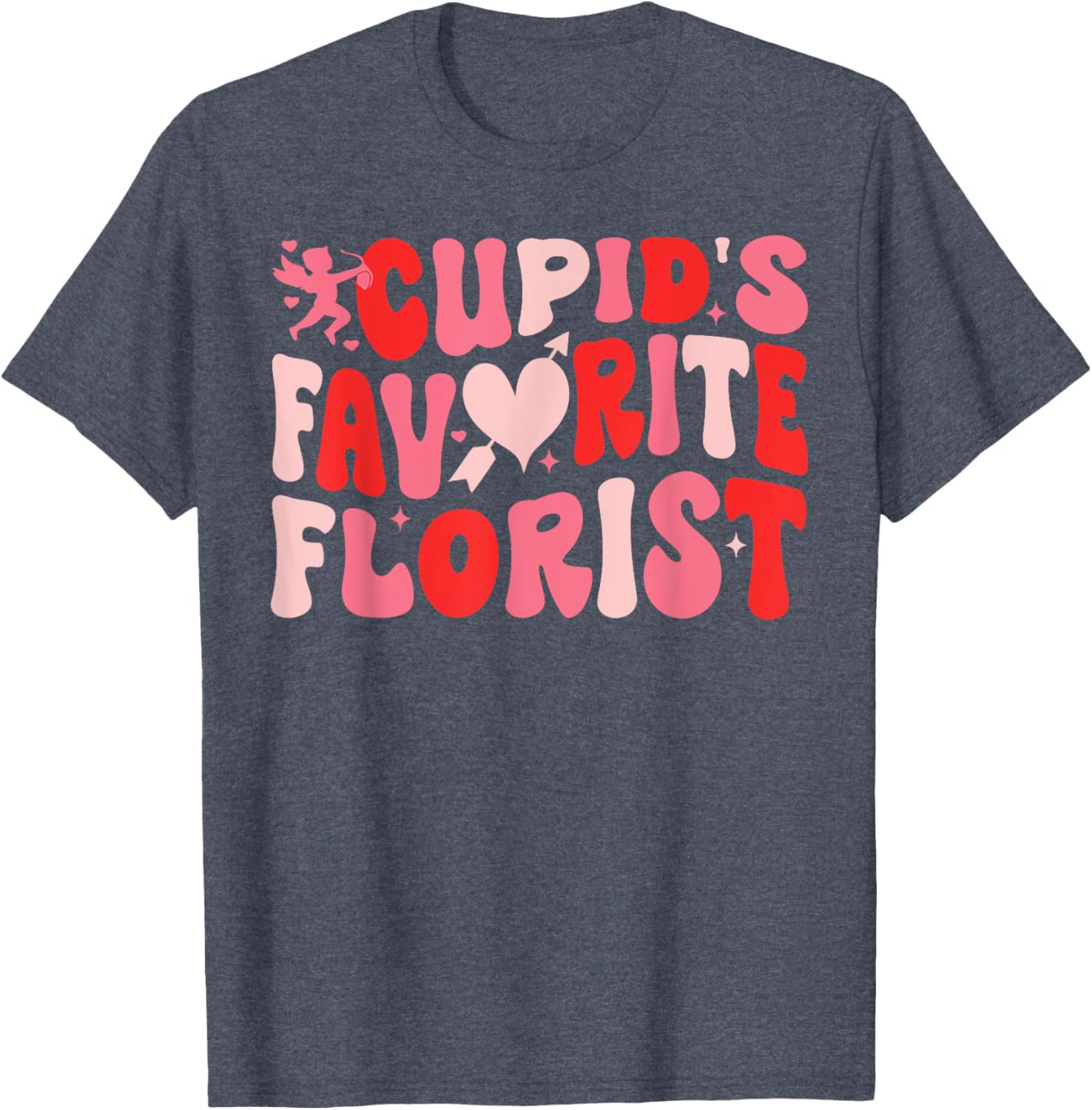 Cupid's Favorite Florist Retro Valentine's Day T-Shirt for Lovebirds - 5