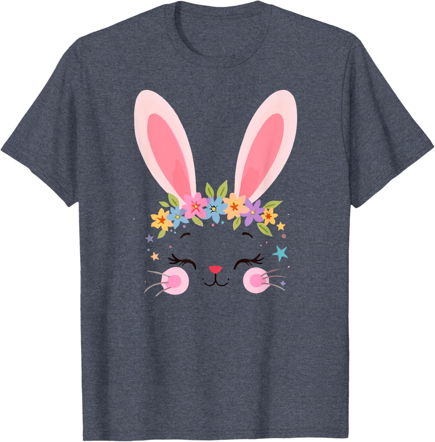 Cute Floral Easter Bunny T-Shirt for Rabbit Lovers - Women's Apparel - 4