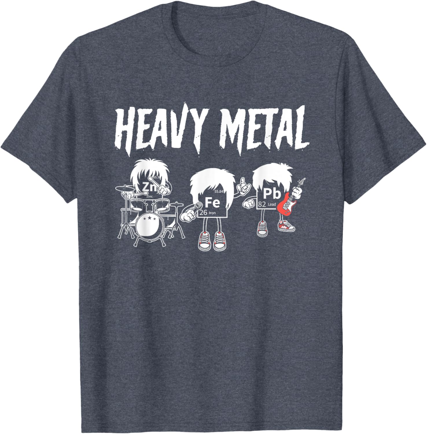 Funny Chemistry T-Shirt with Heavy Metal Music Puns for Science Lovers - 17