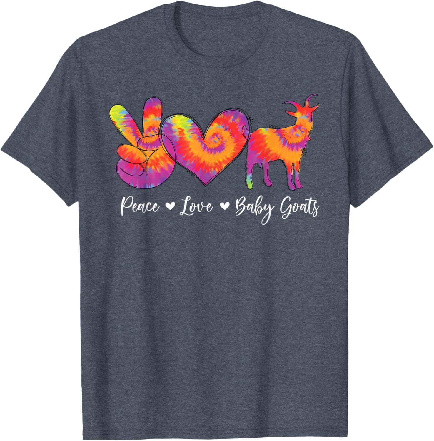 Cute Goat Lover Tie Dye Baby Goats T-Shirt for Farmers and Animal Lovers - 7