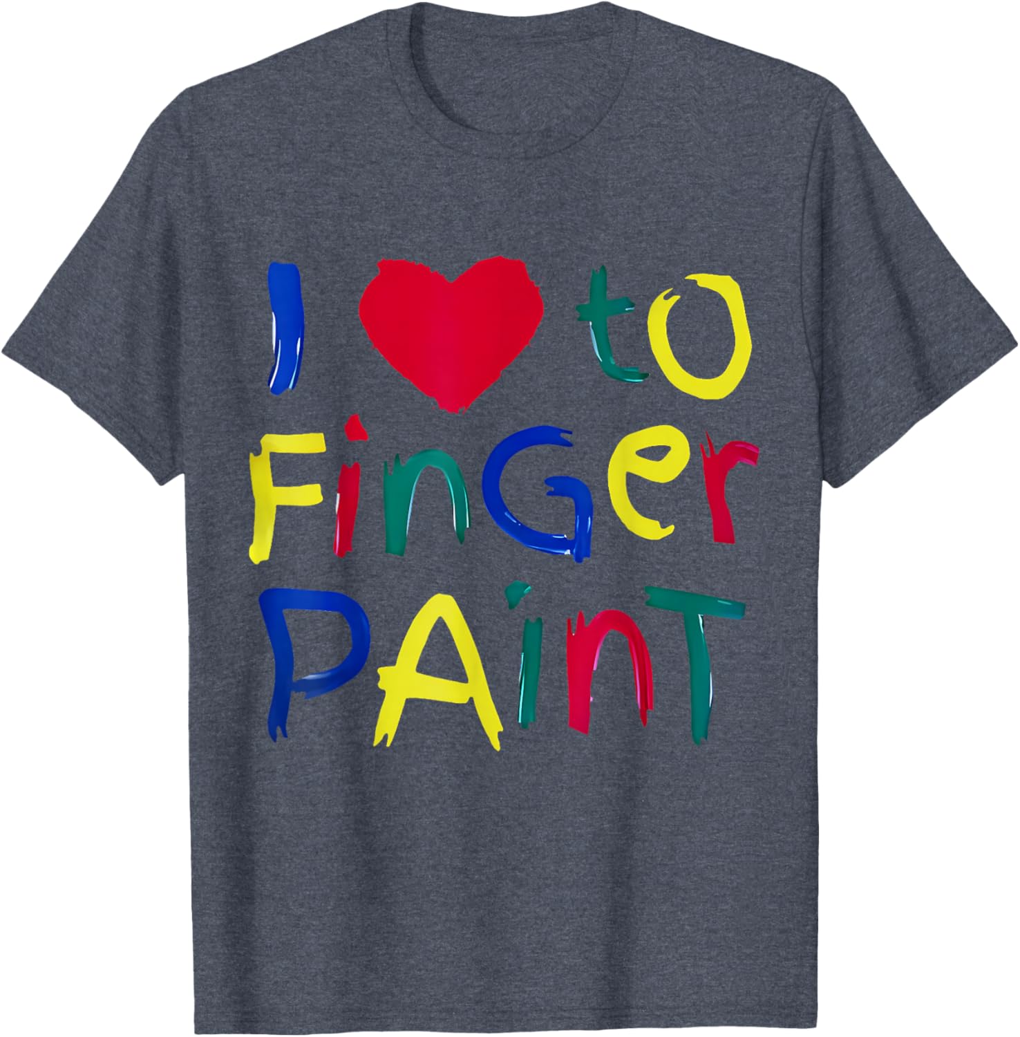 Cute Couple Finger Painting T-Shirt for Artsy Couples and Creative Fun - 1
