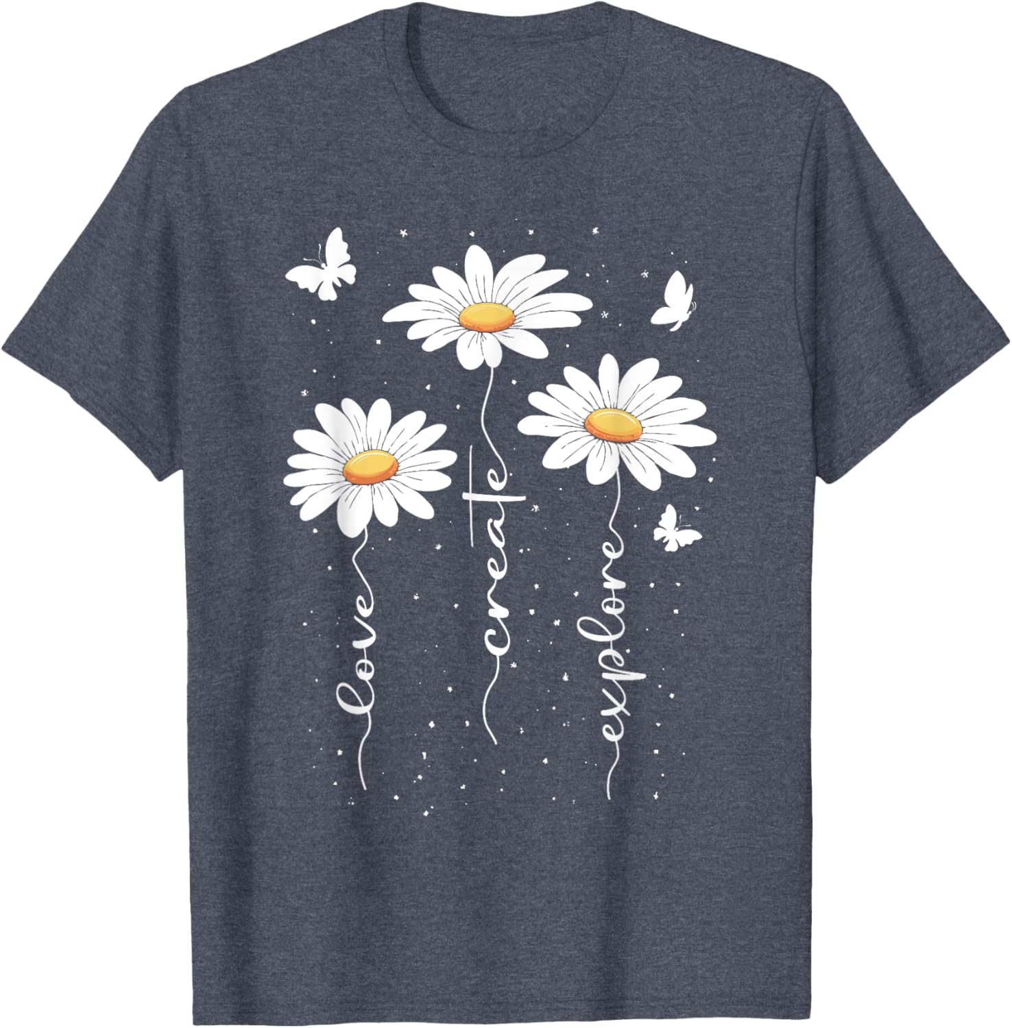 Cute Daisy Floral T-Shirt for Nature Lovers - Inspirational Flower Design - 20