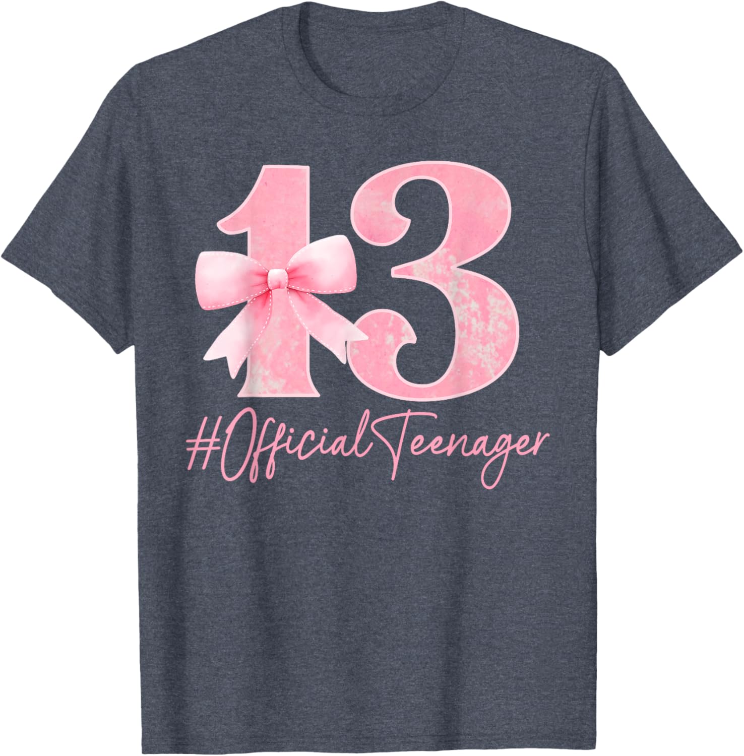 Cute Pink 13th Birthday Coquette Bow T-Shirt for Girls Turning 13 - 4