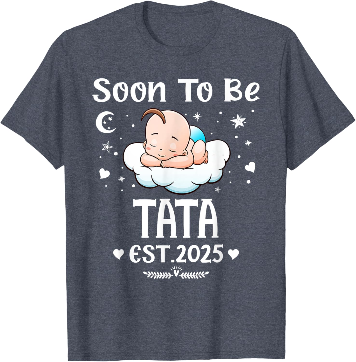 Cute Hearts Father's Day T-Shirt for 2025 by Soon To Be Tata - 5