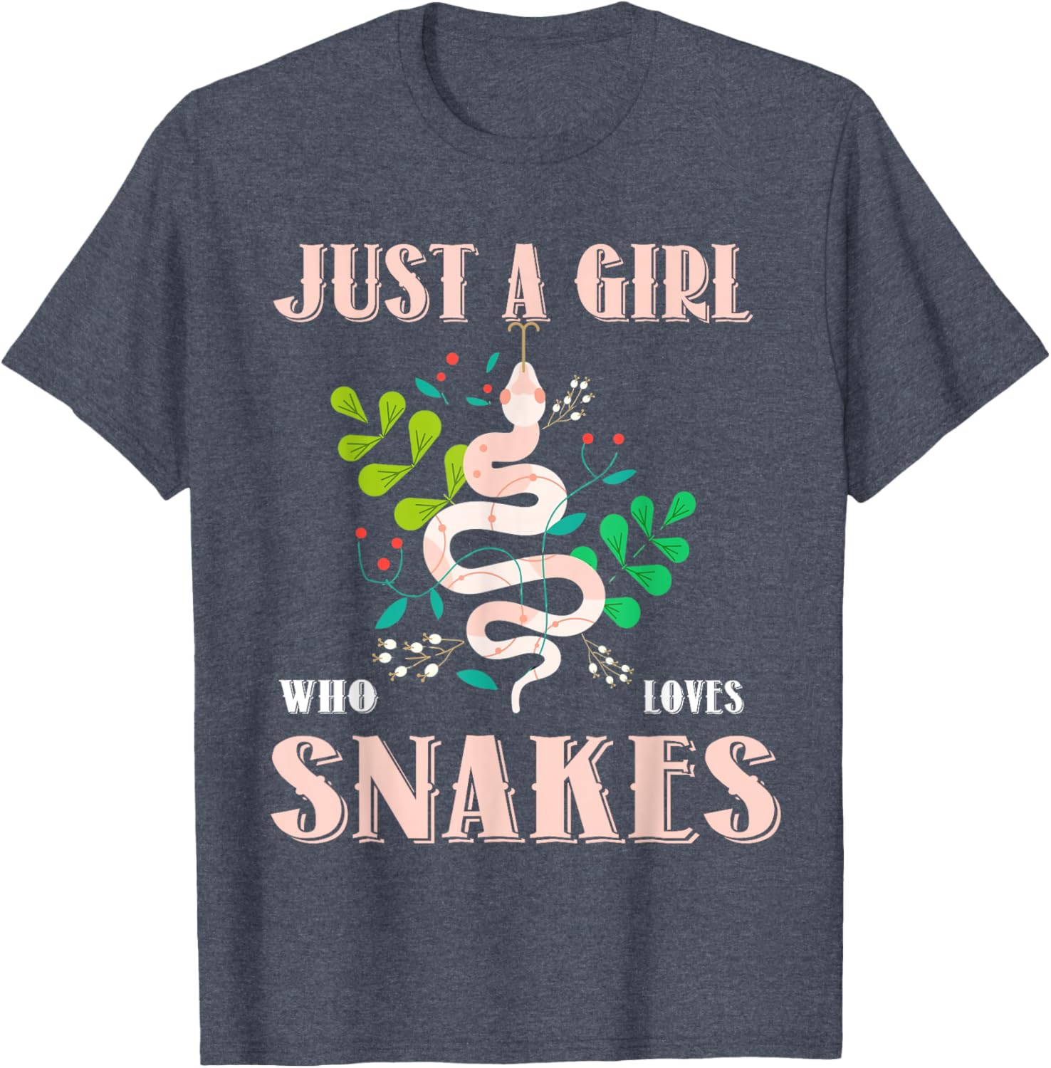 Cute Just a Girl Who Loves Snakes T-Shirt for Reptile Lovers - 3