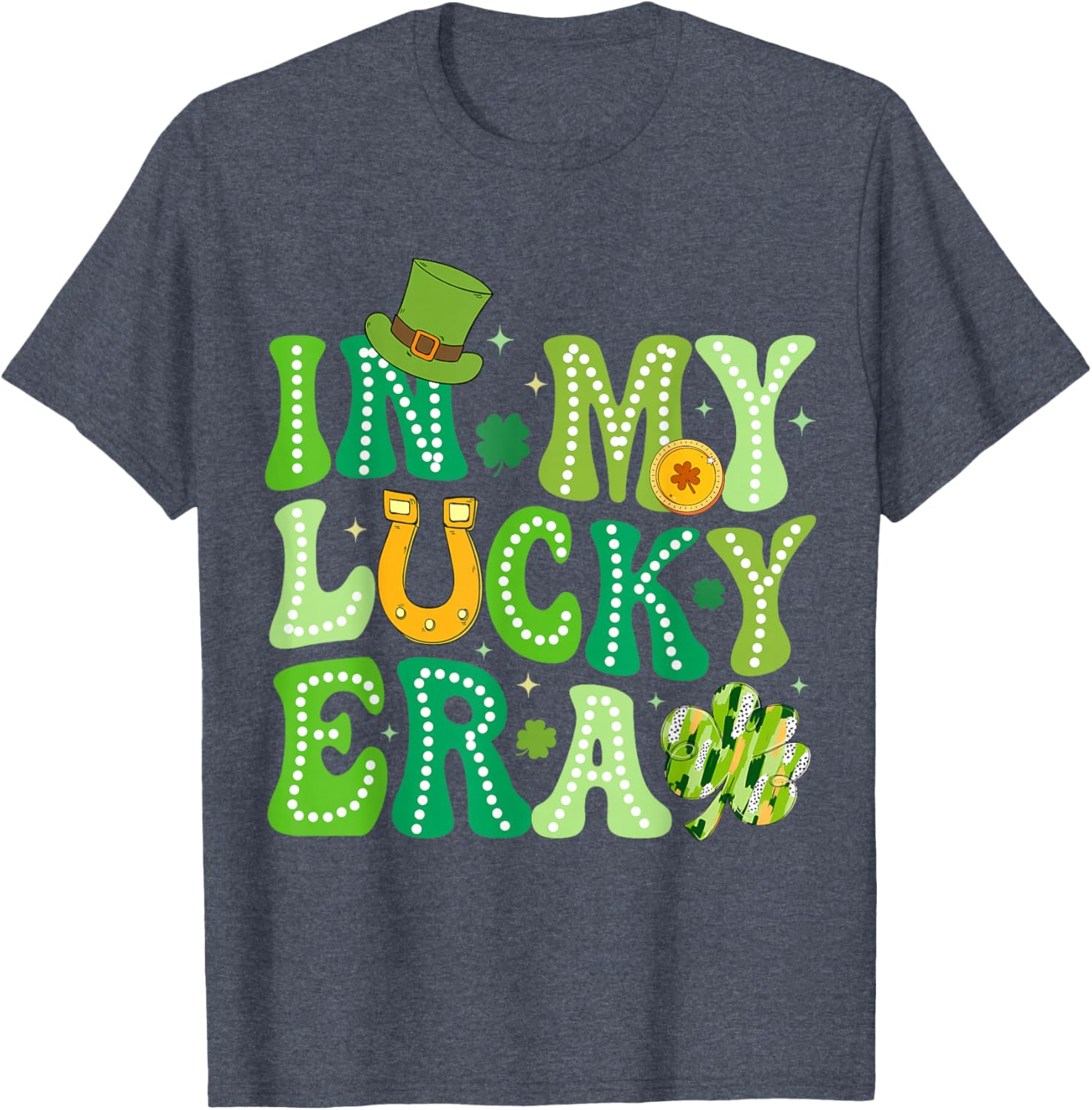 Groovy St Patricks Day Shamrock Lucky Charm T-Shirt for Fun Celebrations - 8