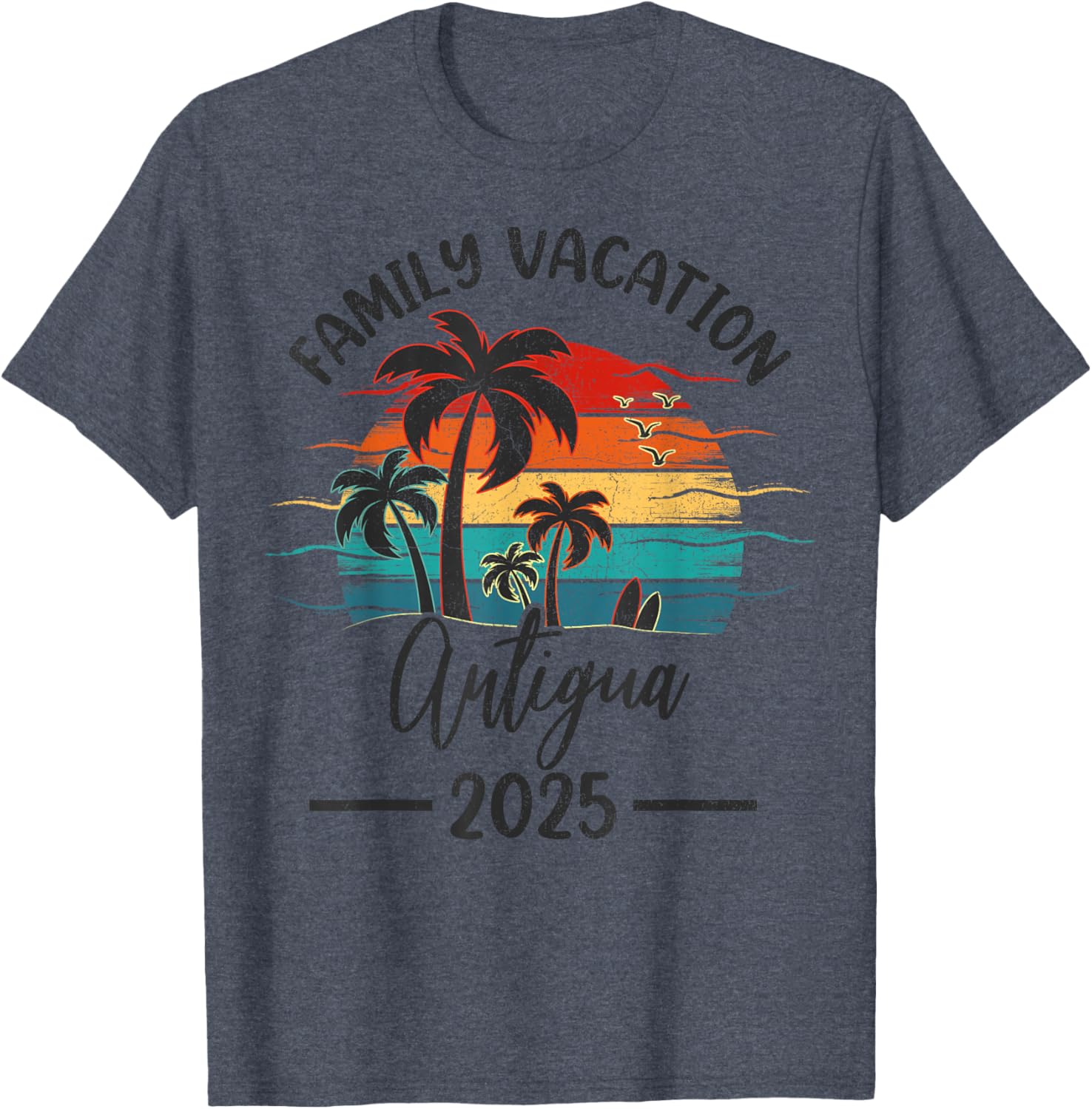 Family Vacation 2025 Summer Antigua Beach T-Shirt for Fun Memories - 13