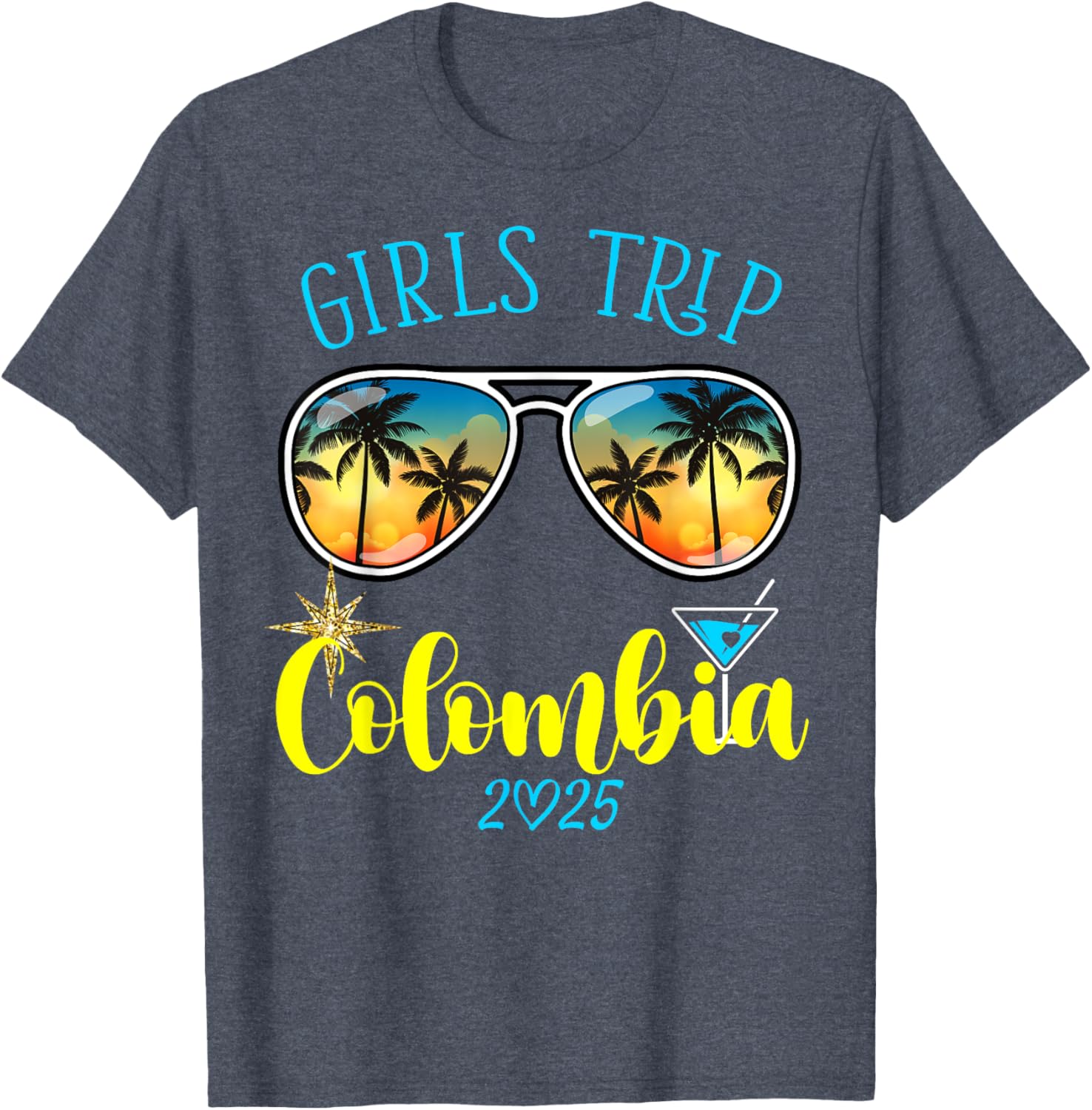 Cute Girls Trip Colombia 2025 T-Shirt for Weekend Birthday Squad - 14