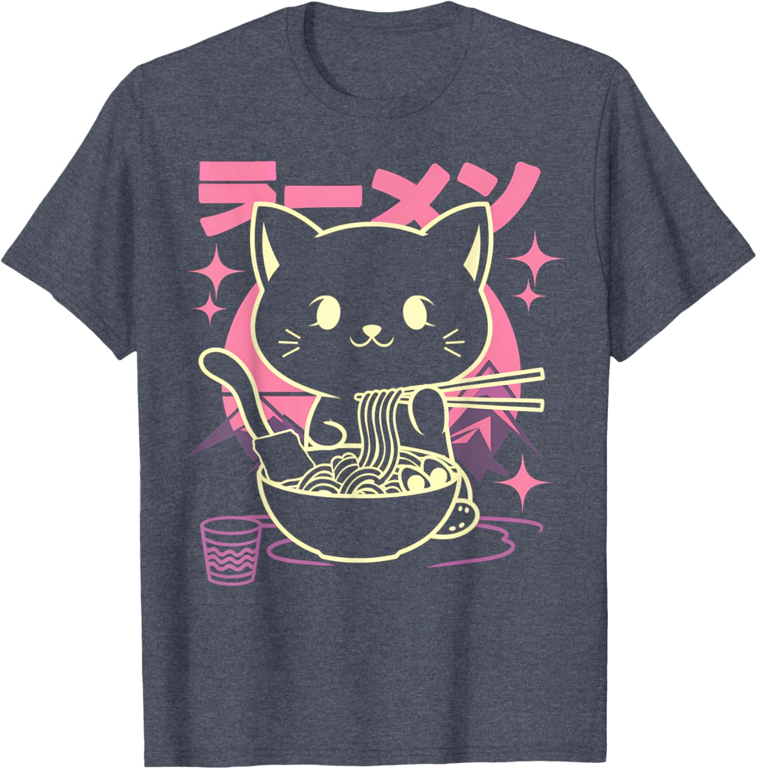 Cute Cat Ramen Kawaii Anime T-Shirt Gift for Men, Women, and Kids - 13