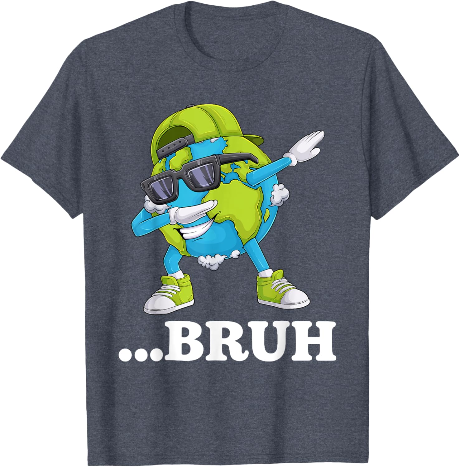 Funny Bruh Dabbing Earth Day T-Shirt for Kids and Men - Cool Gift Idea - 7
