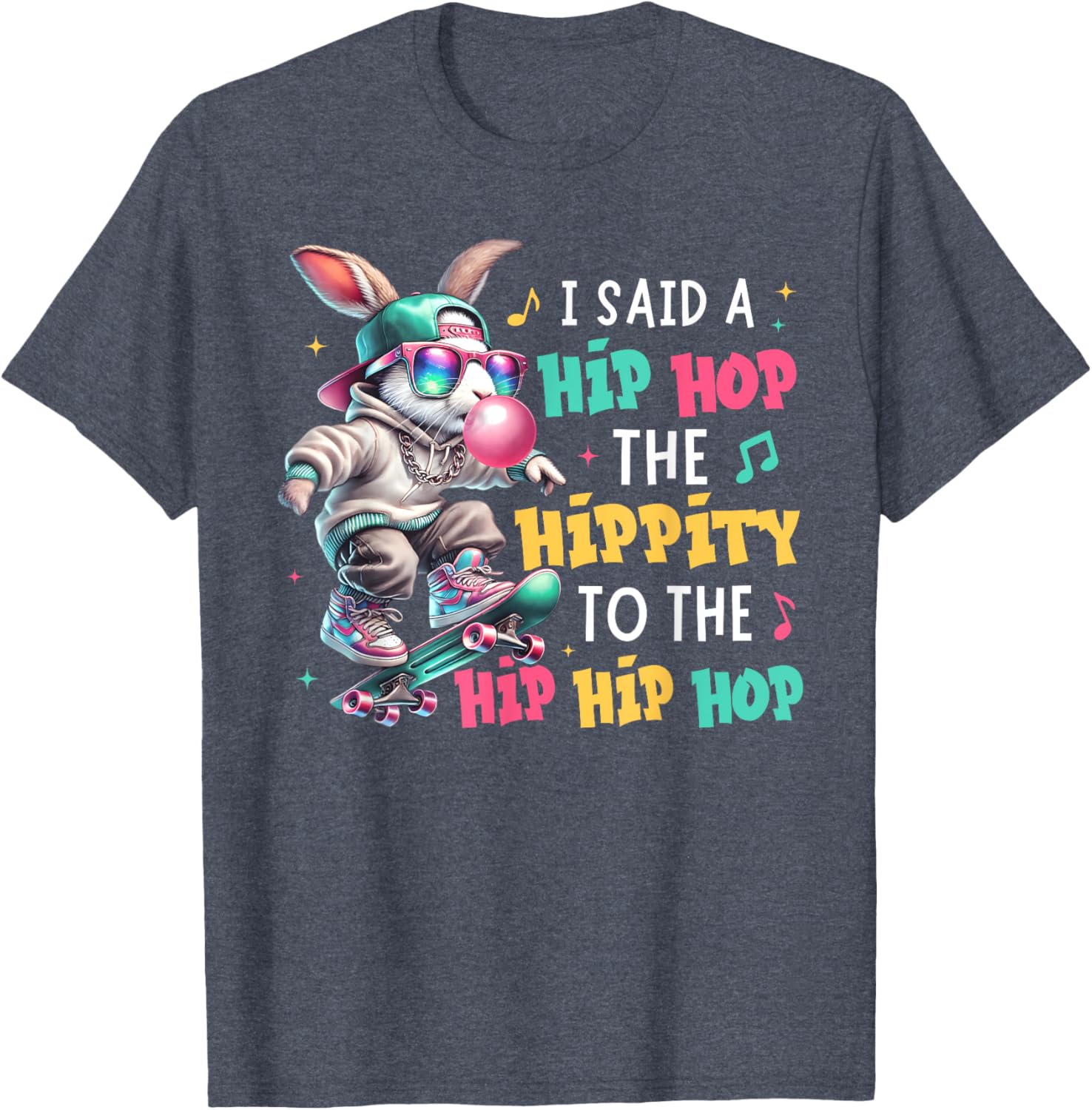 Funny Easter Hip Hop Bunny T-Shirt for Kids and Adults - Celebrate with Style! - 6