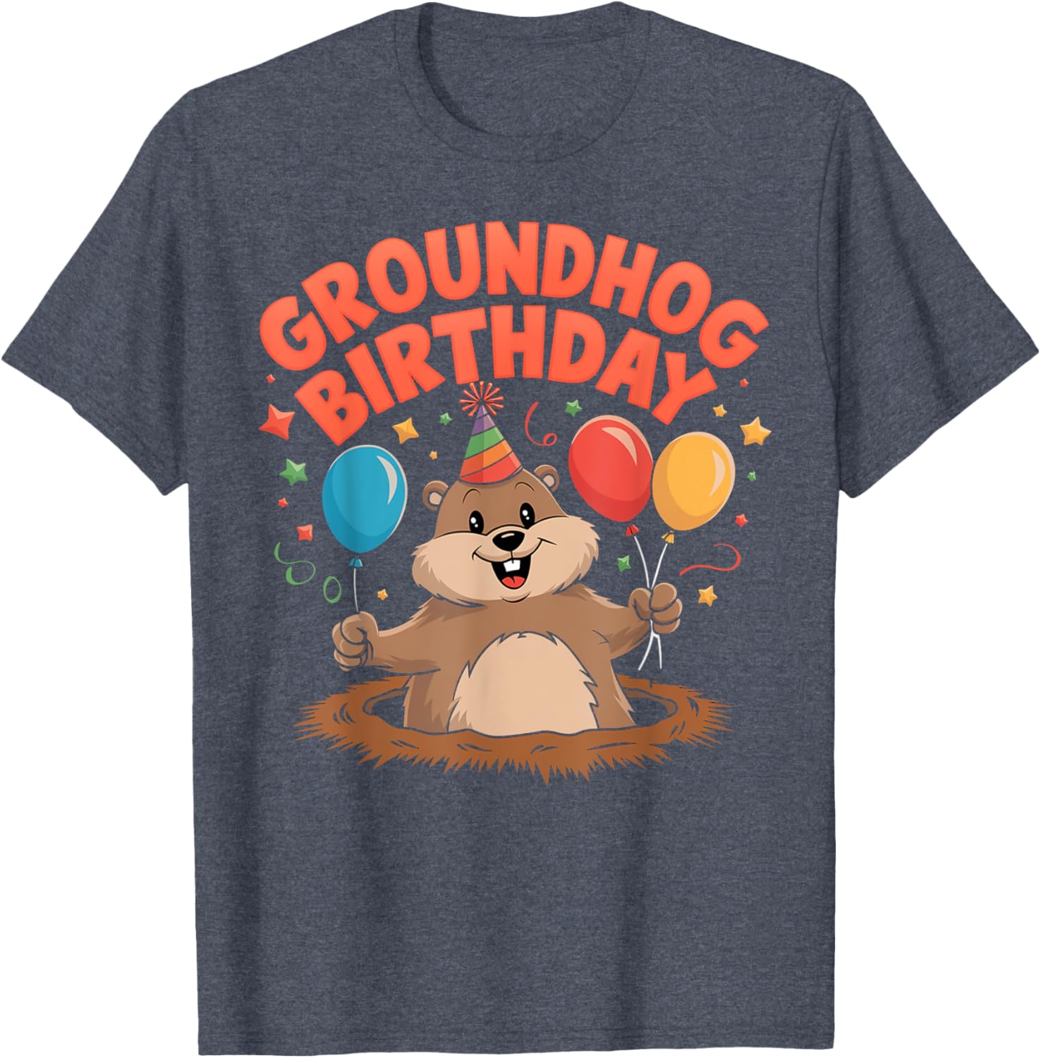 Cute Groundhog Day Birthday T-Shirt for February 2 Celebrations - 1