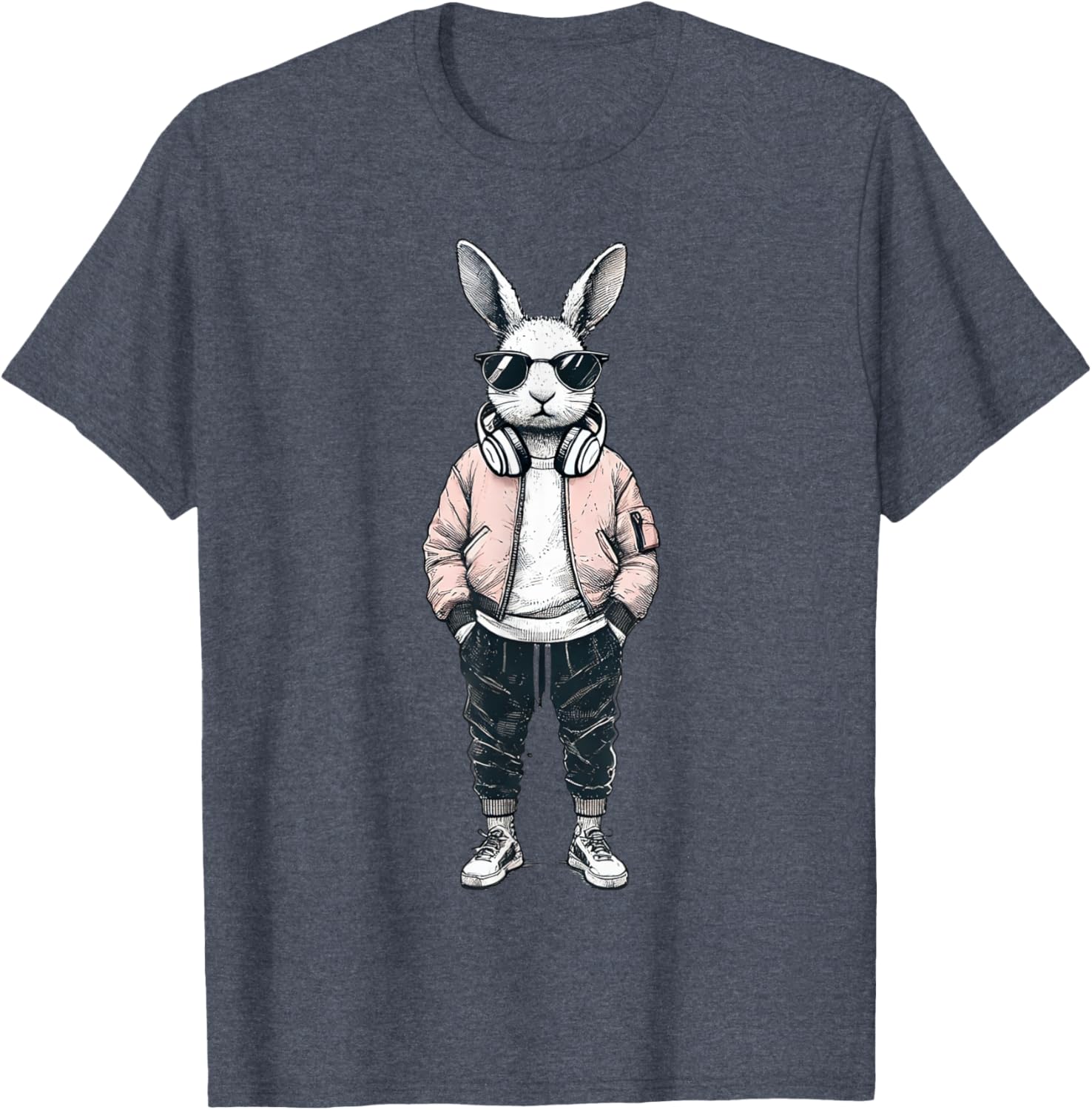 Cool Bunny Rabbit Boys Easter Shirt with Sunglasses for Kids and Men - 6