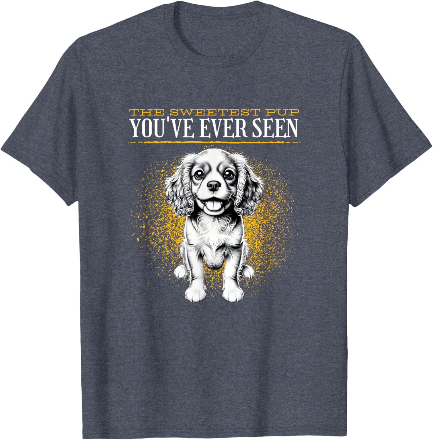 Cute Cavalier King Charles Spaniel Puppy T-Shirt for Dog Lovers - 13