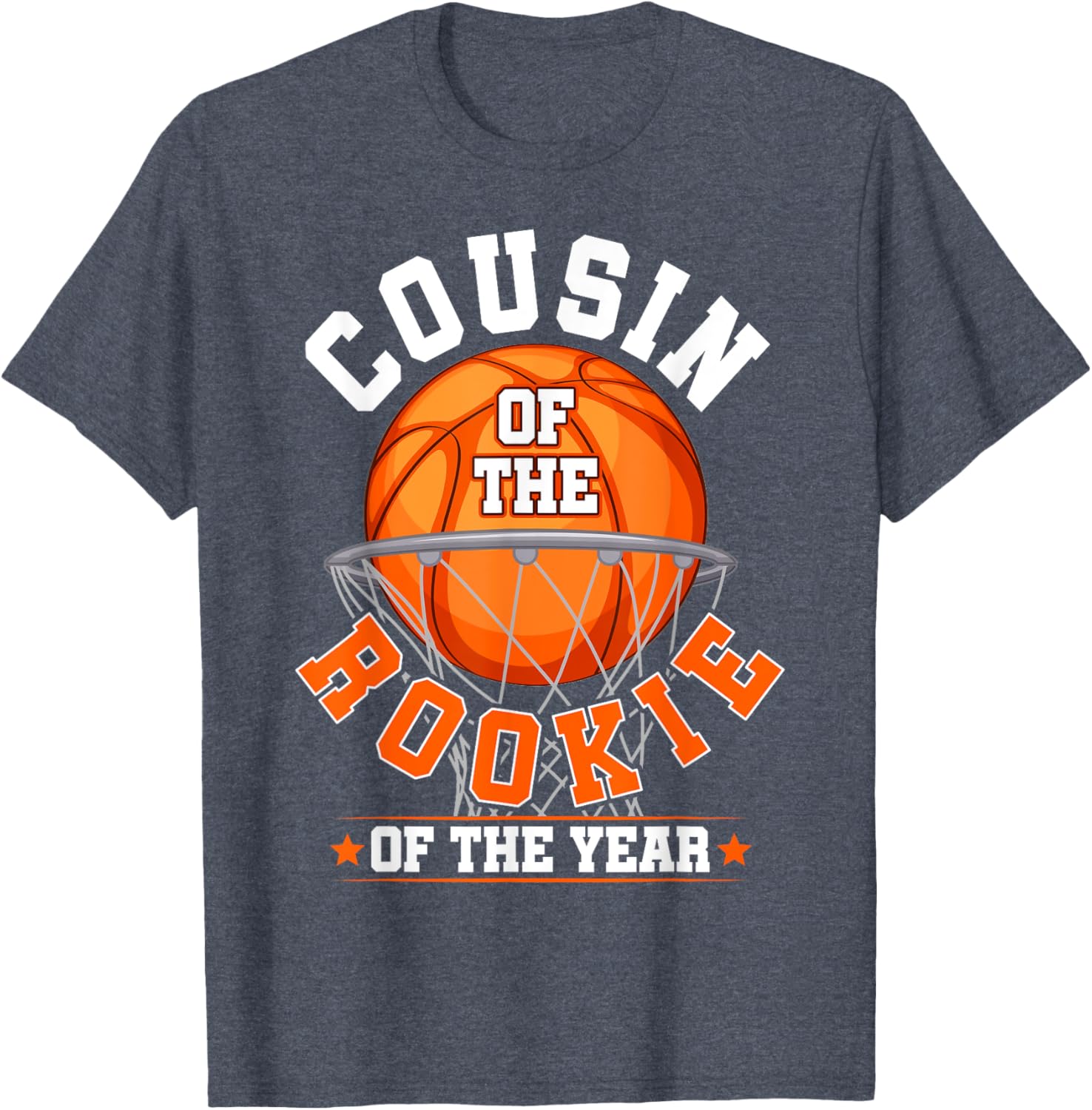 Cousin of Rookie 1st Birthday Basketball Family Matching T-Shirt - 16