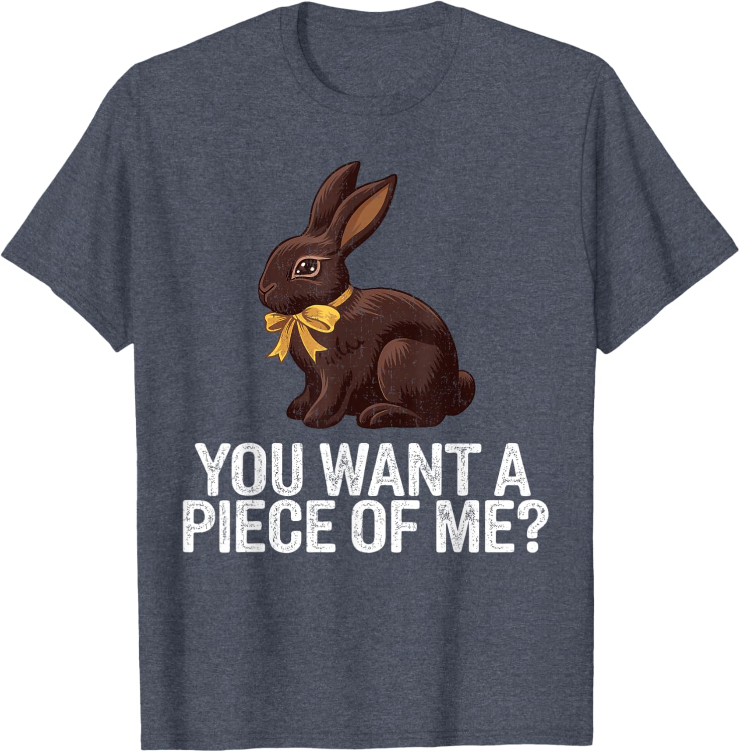 Cute Easter Rabbit Chocolate Bunny Graphic T-Shirt for Fun Holiday Style - 19
