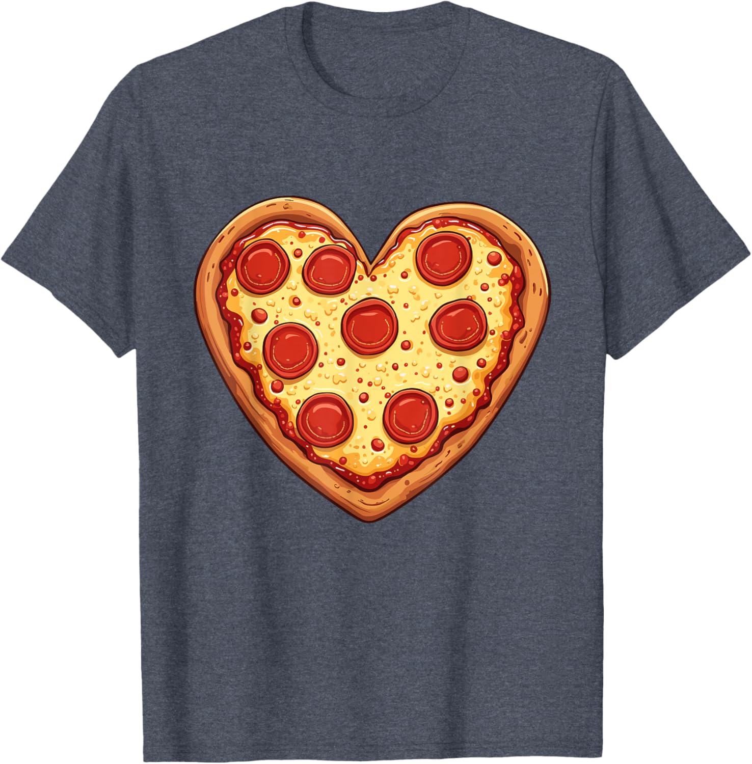 Cute Heart-Shaped Pizza Valentine's Day T-Shirt for Pizza Lovers - 29