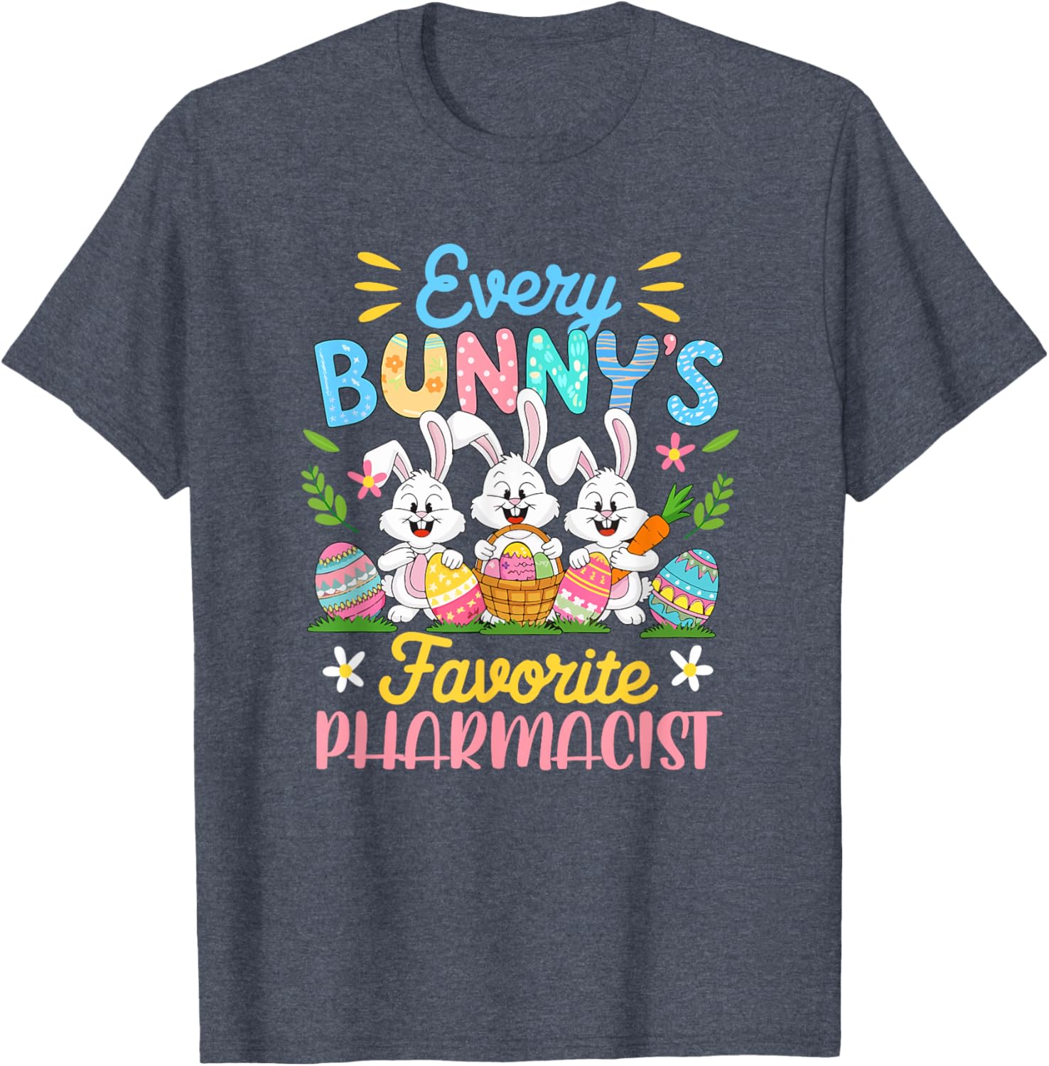 Bunny's Favorite Pharmacist Easter Bunnies Egg Hunt T-Shirt for Kids - 8