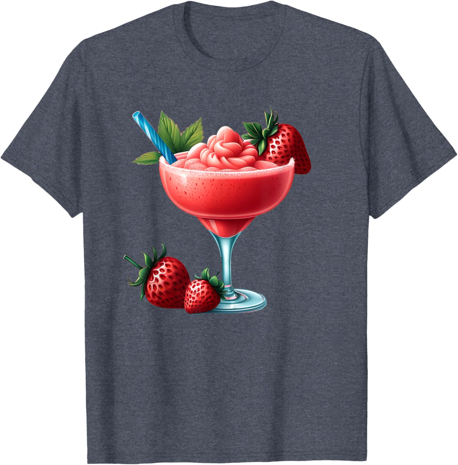Frozen Strawberry Daiquiri T-Shirt for Fun Summer Vibes and Relaxation - 15