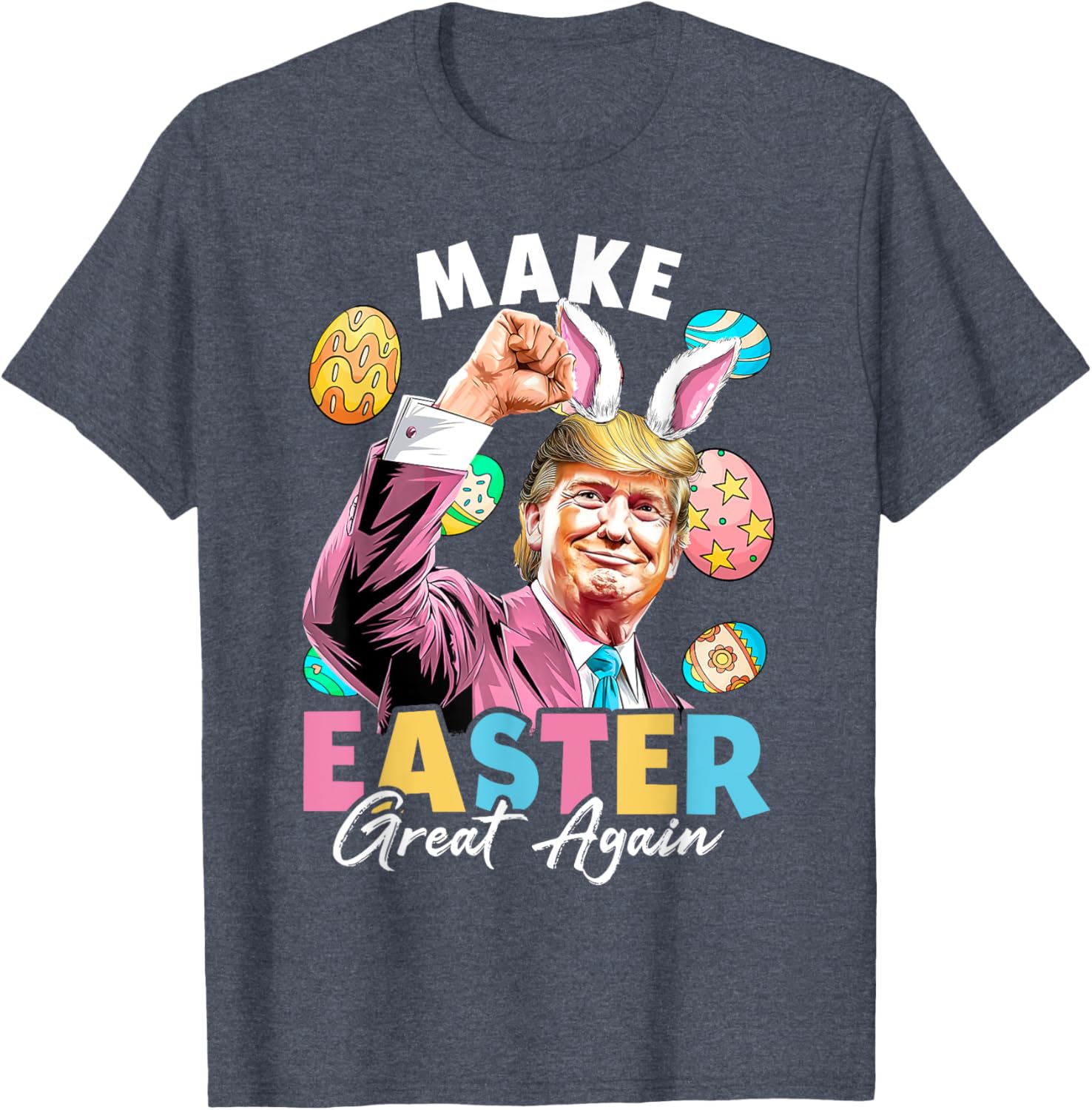 Funny Trump Easter Bunny Hunt T-Shirt for Holiday Fun and Laughter - 18