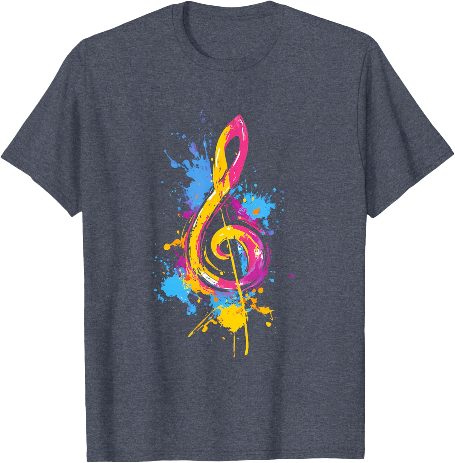 Colorful Treble Clef T-Shirt for Music Lovers - Fun Musical Tee - 5