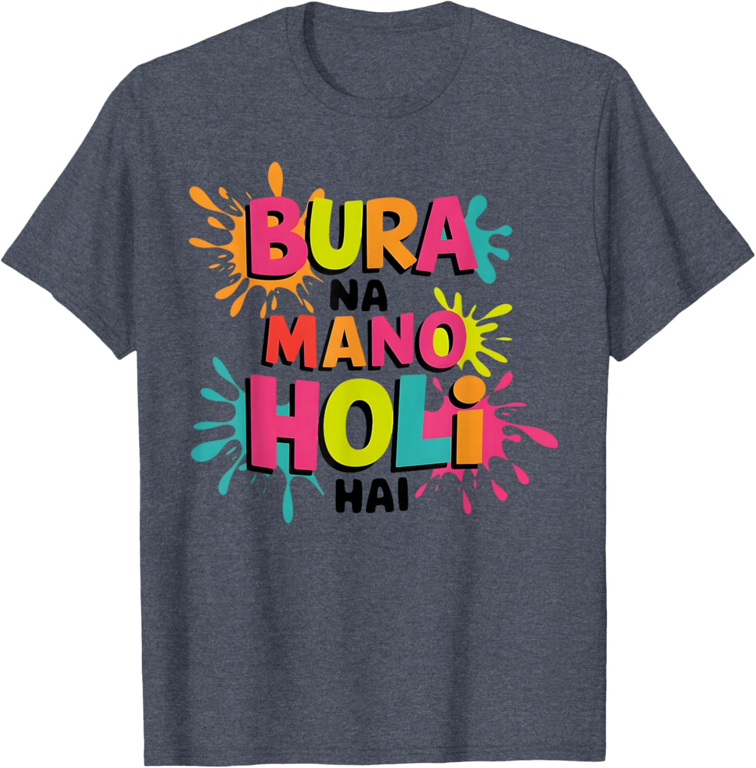 Happy Holi Festival Kids T-Shirt Colorful Bura Na Mano Design - 2