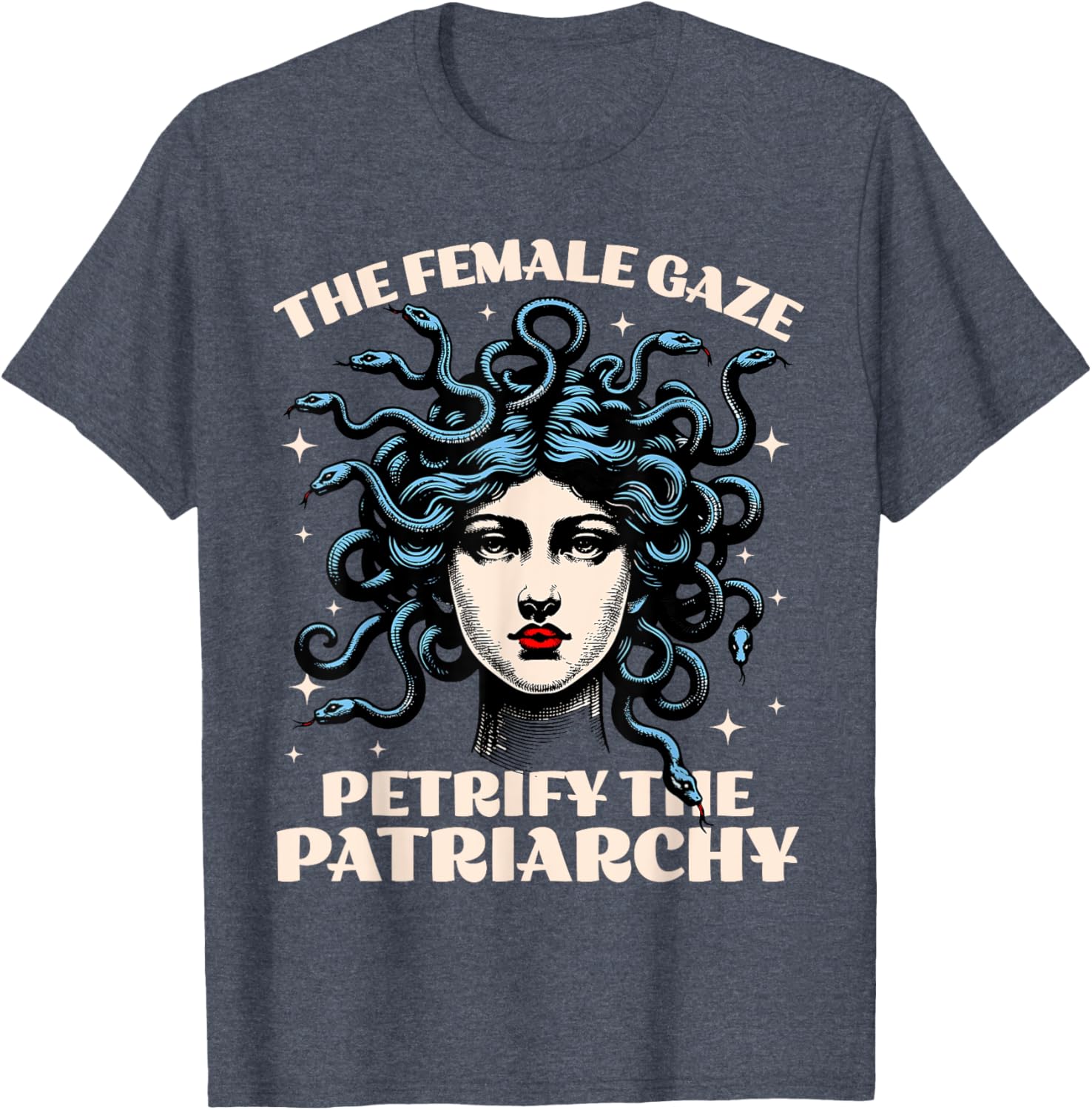 Funny Feminist Medusa T-Shirt - Petrify The Patriarchy Fashion Tee - 4